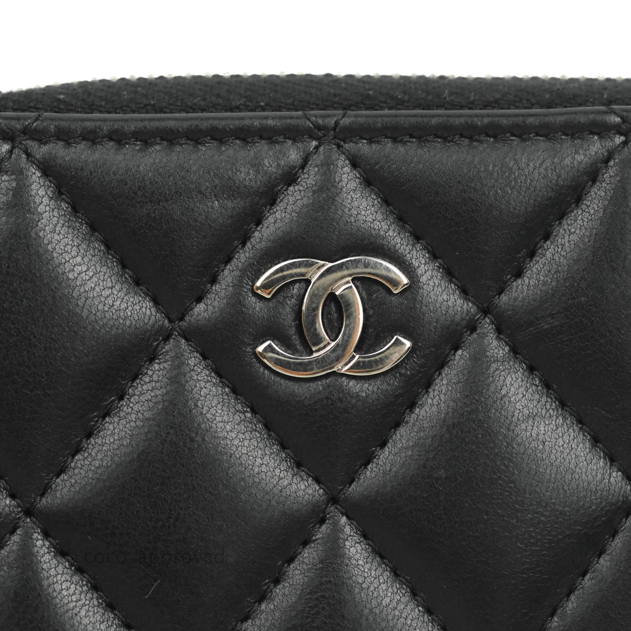 Chanel Black Quilted Lambskin Chanel 19 Zip-Around Coin Purse, myGemma