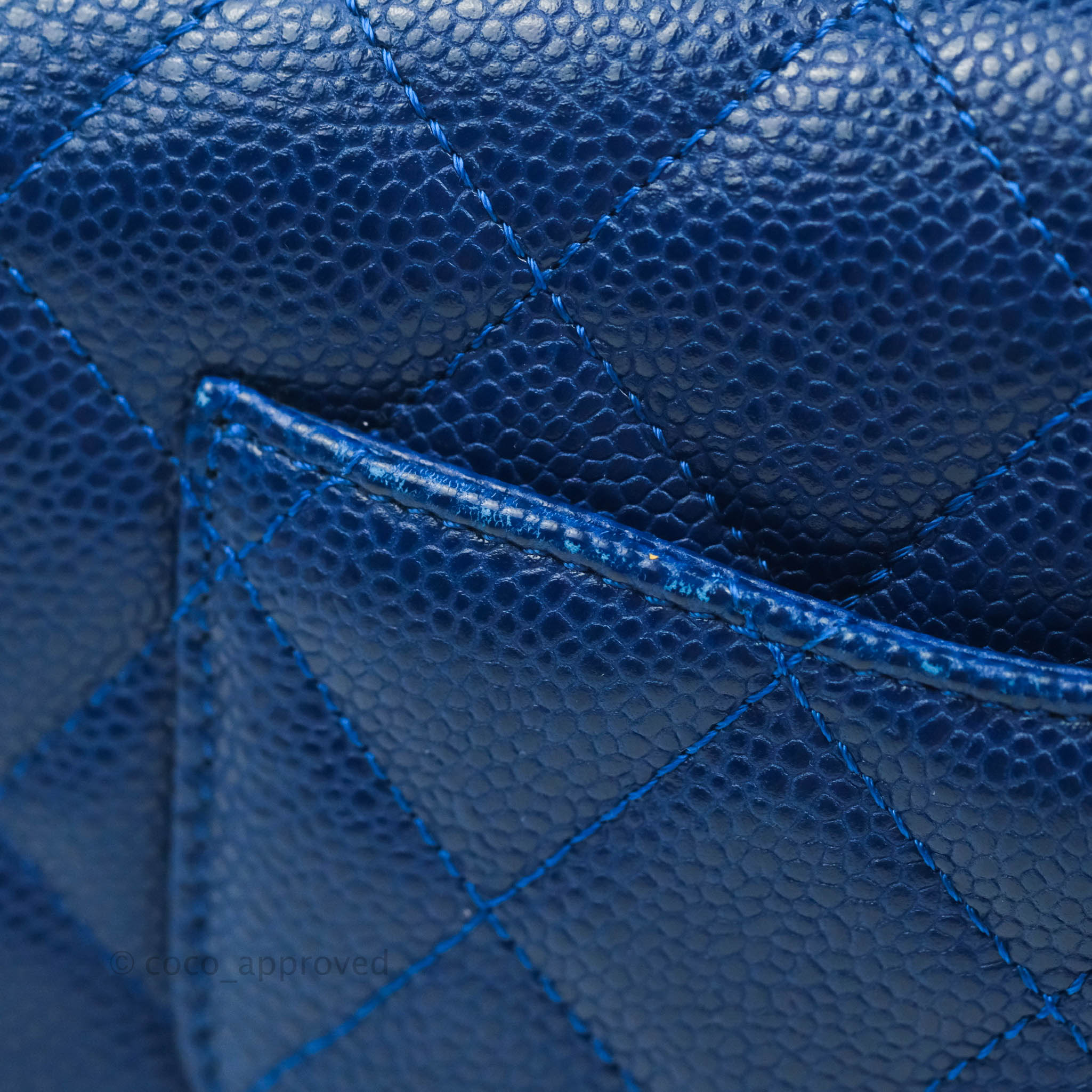 Chanel Mini Square Flap Bag Lambskin Blue SHW