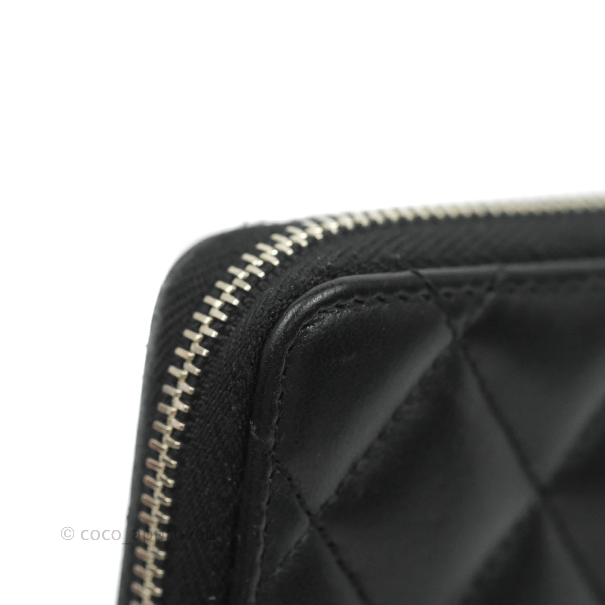 Chanel Classic Zipped Coin Purse AP3131 Black in Grained Calfskin