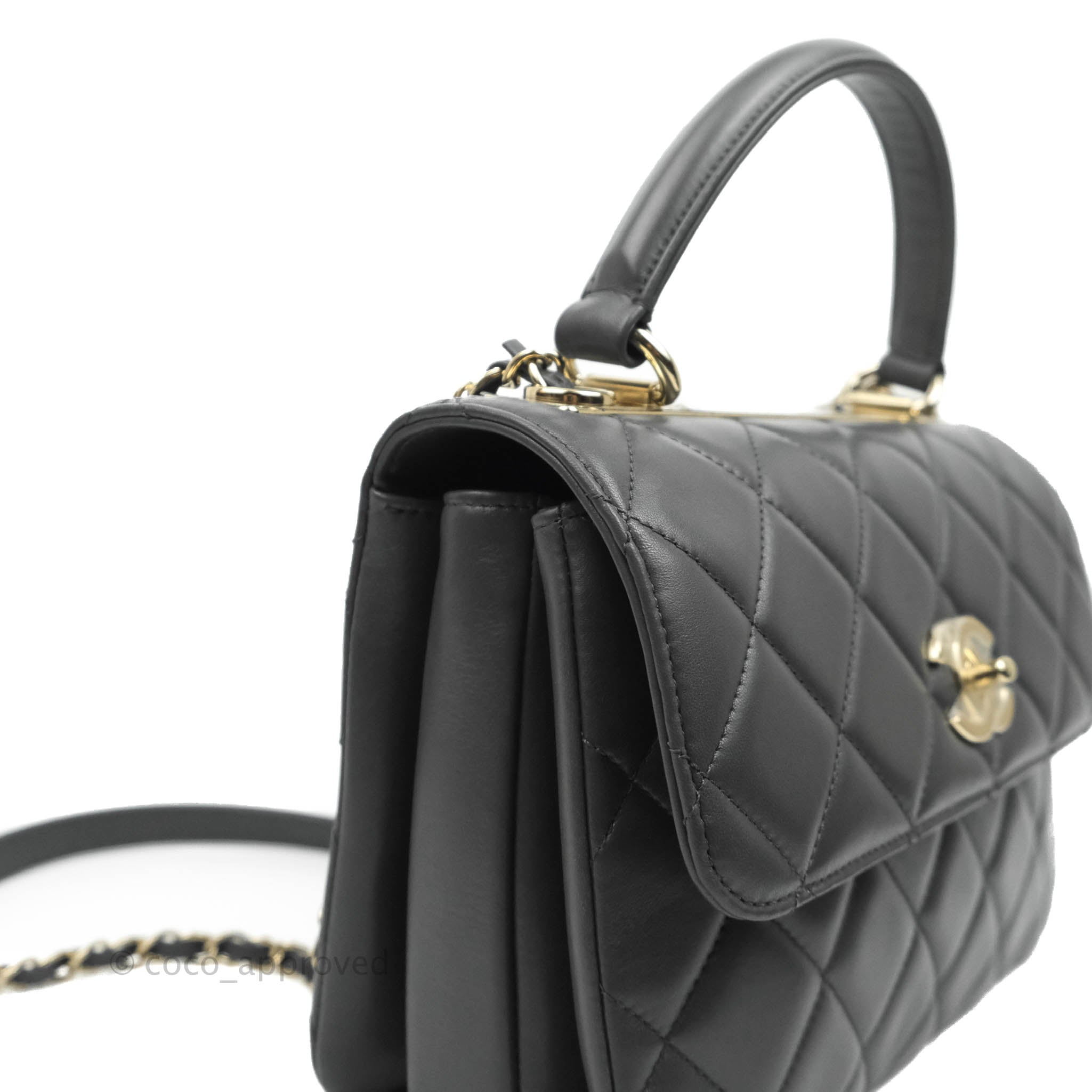Chanel Small Trendy CC Dark Grey Lambskin Gold Hardware 21K – Coco Approved  Studio