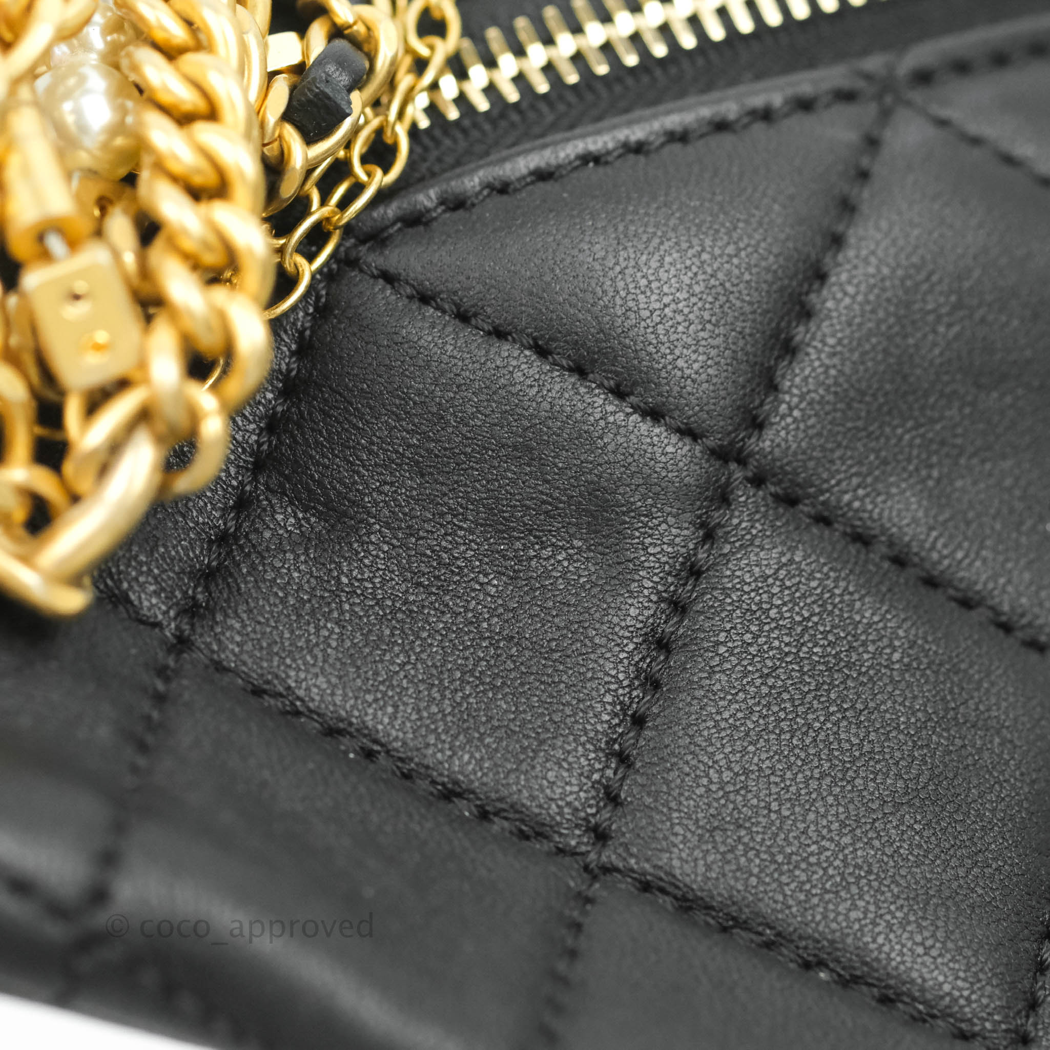 NEW Chanel 22C Black Lambskin My Elegant Chain Adjustable Belt Bag
