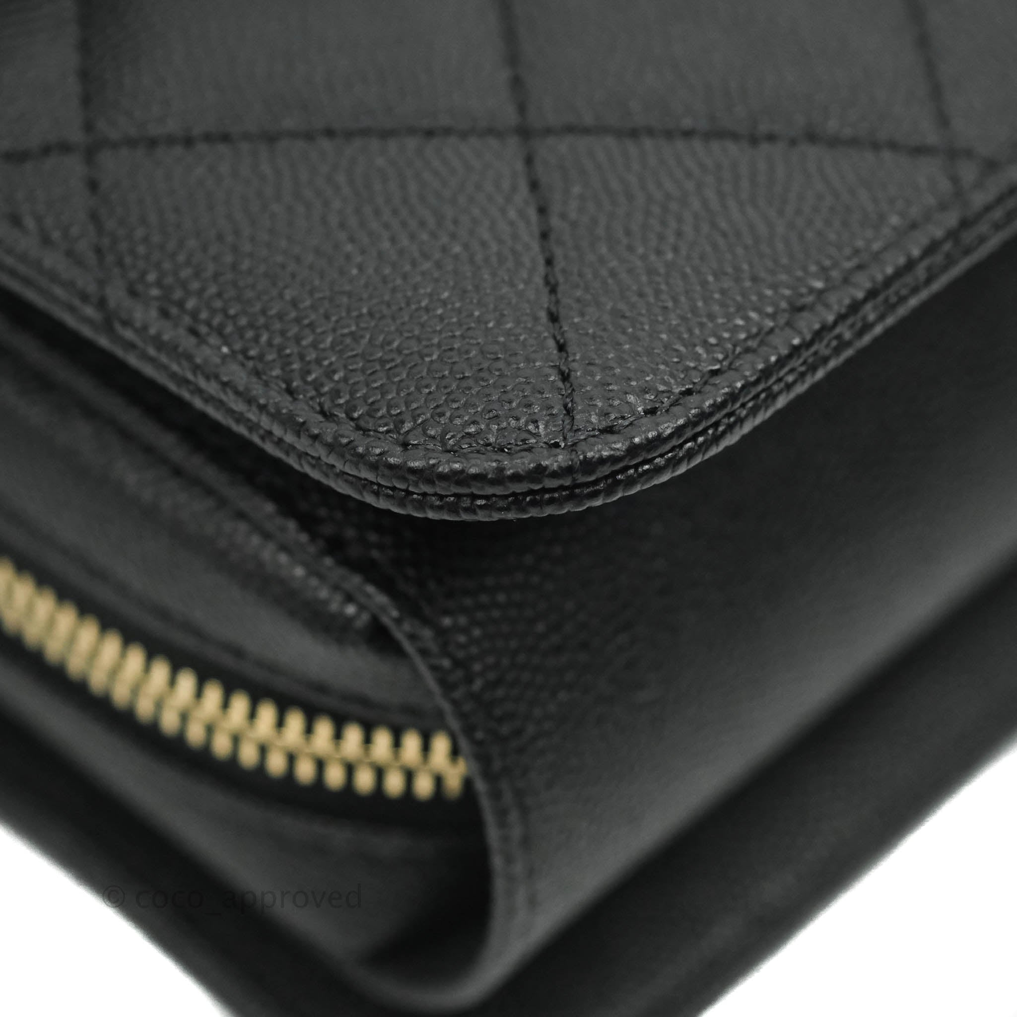 Chanel Quilted Like The Wallet Medium Flap Black Caviar Gold Hardware –  Coco Approved Studio
