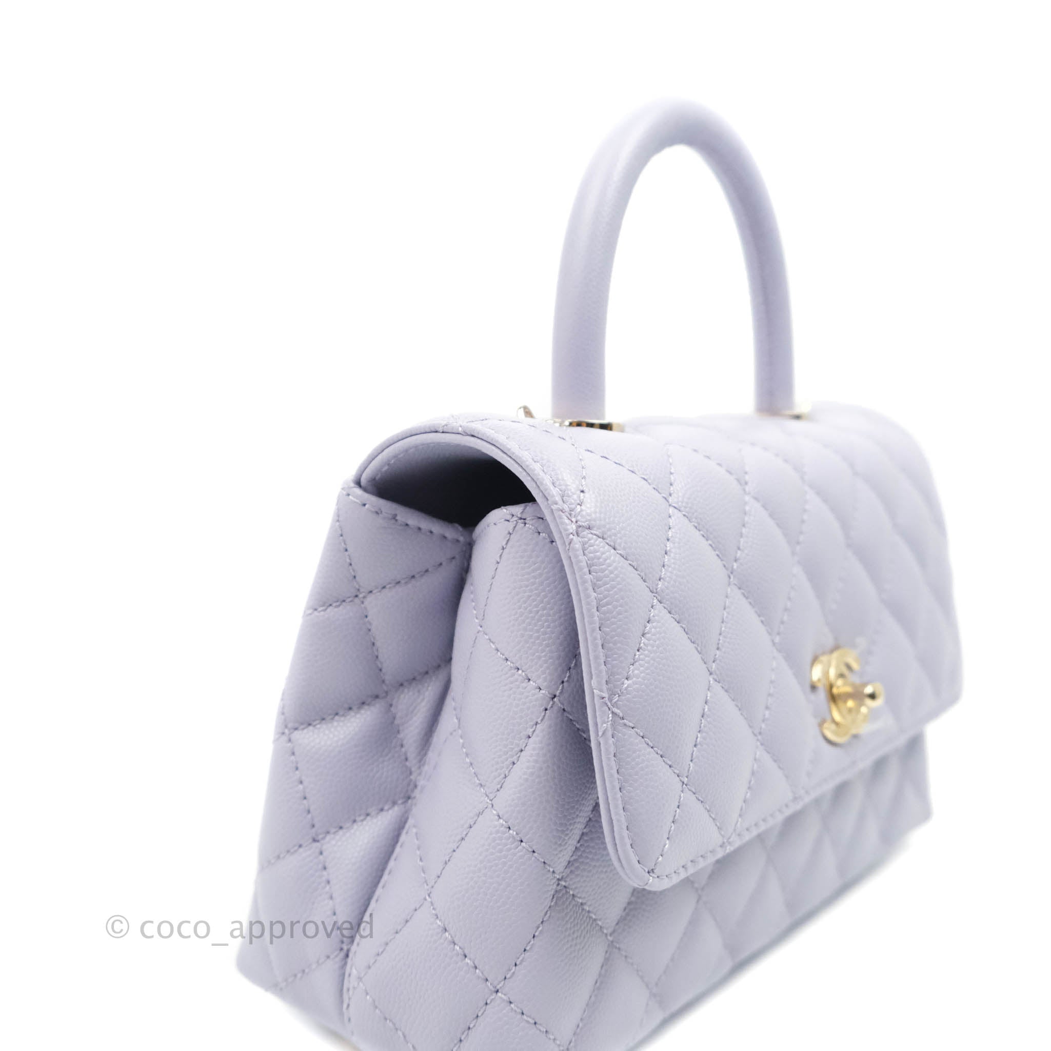 CHANEL, Bags, Coco Handle 2a Lilac Small Old Mini Sold