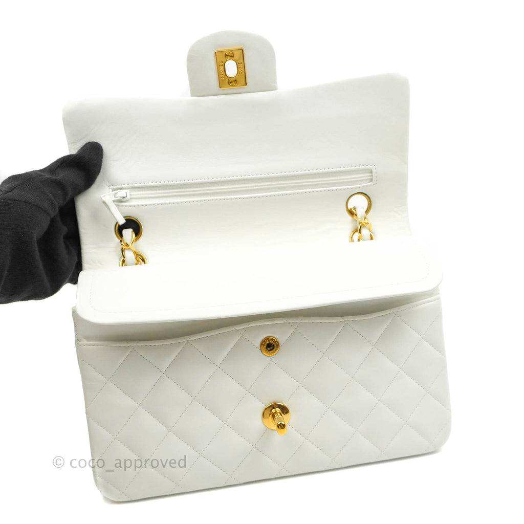 Chanel Vintage Mini 31 White with 24k Gold Hardware, Women's