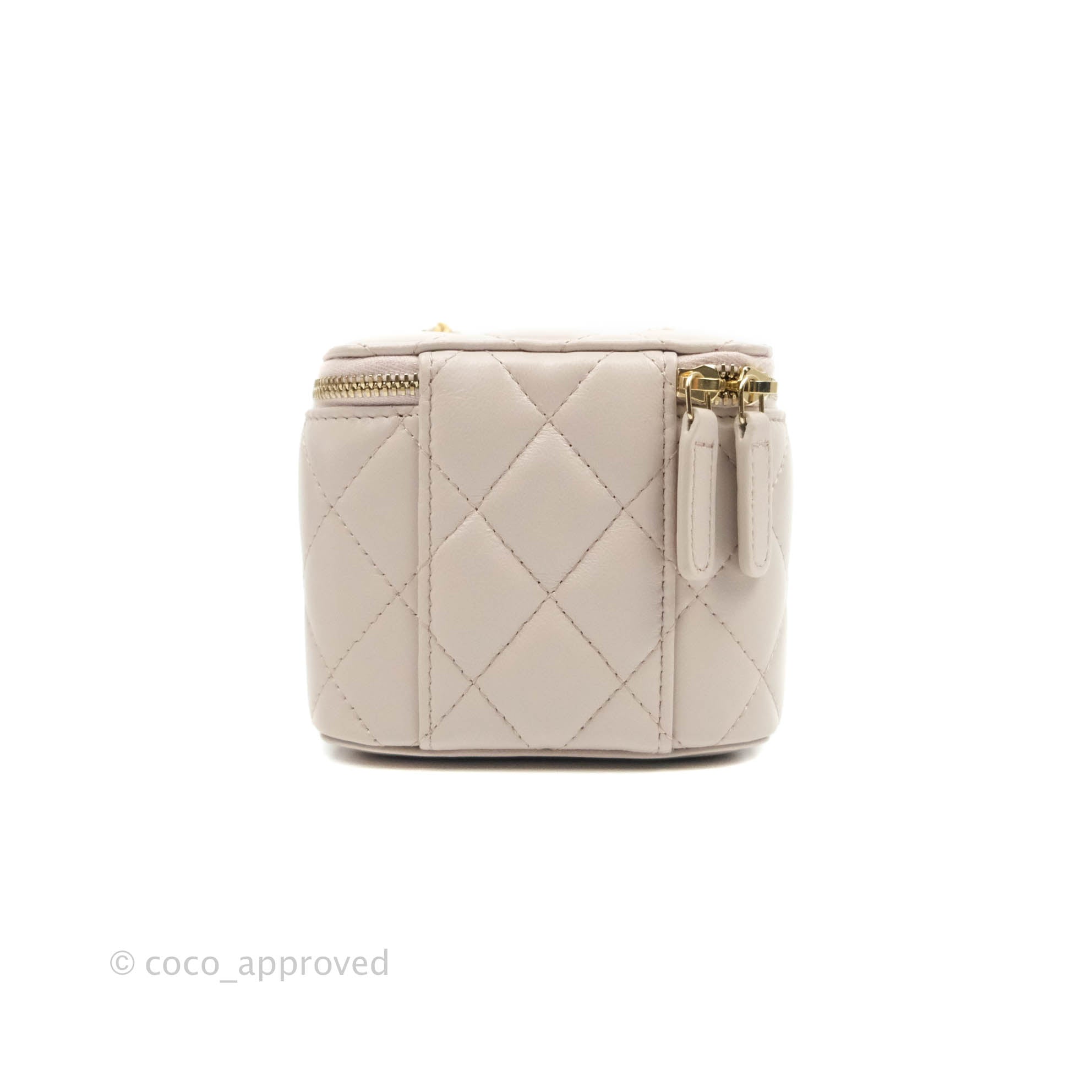 Chanel Classic Mini Pearl Crush Vanity With Chain Lilac Pink