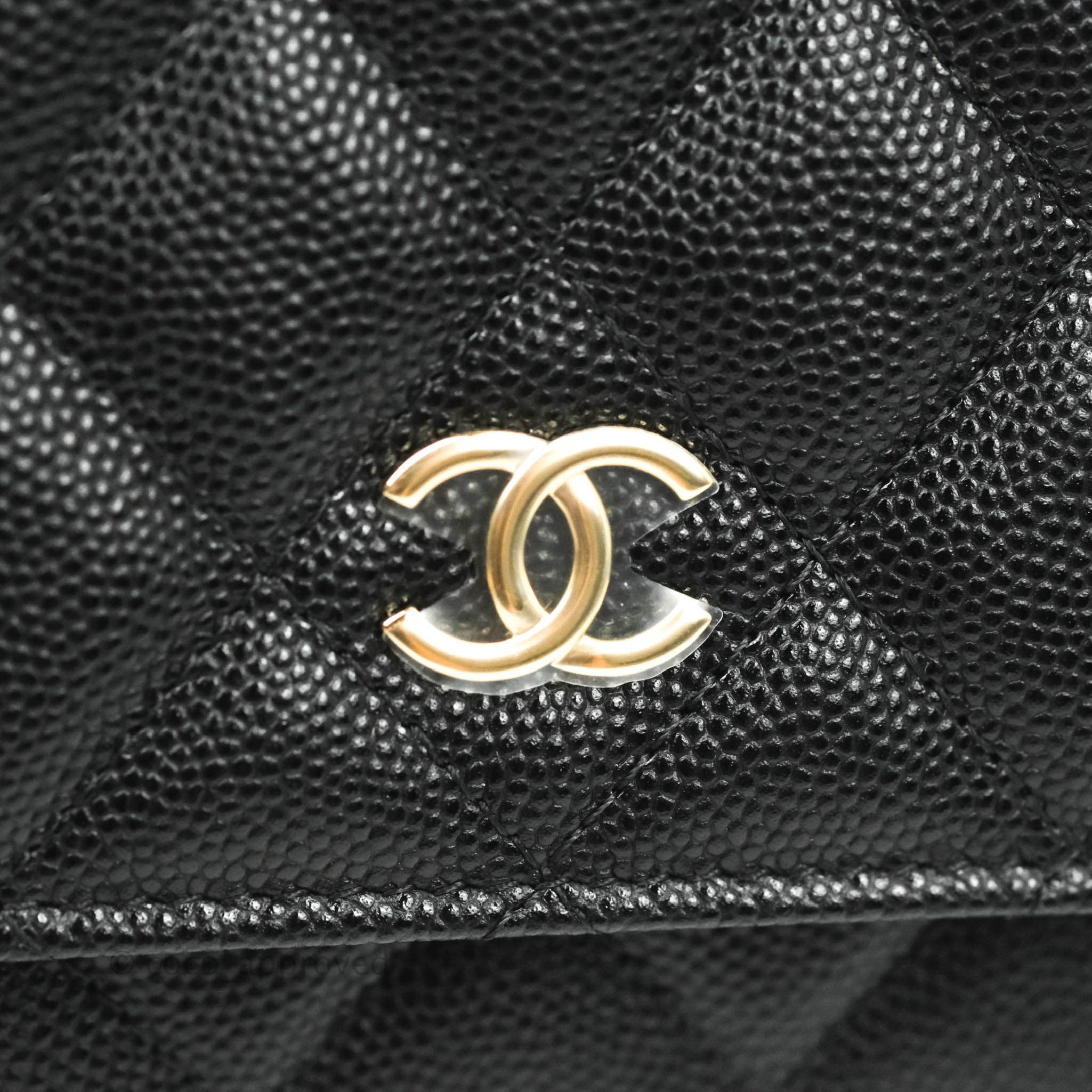 Chanel Quilted WOC Black Caviar Gold Hardware With Charms – Coco Approved  Studio