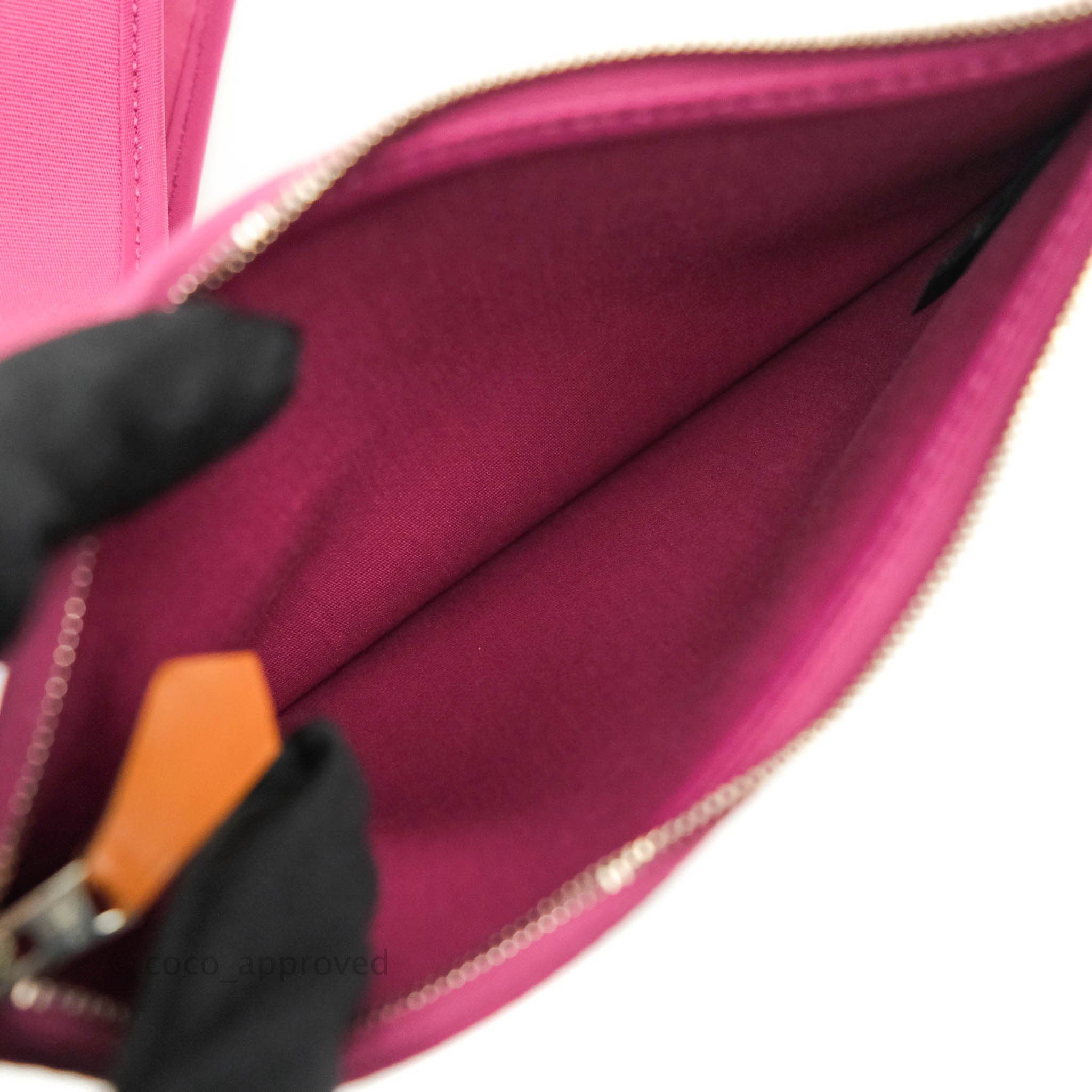 Hermès Herbag Zip 31 Rose Pourpre Tan Leather Palladium Hardware