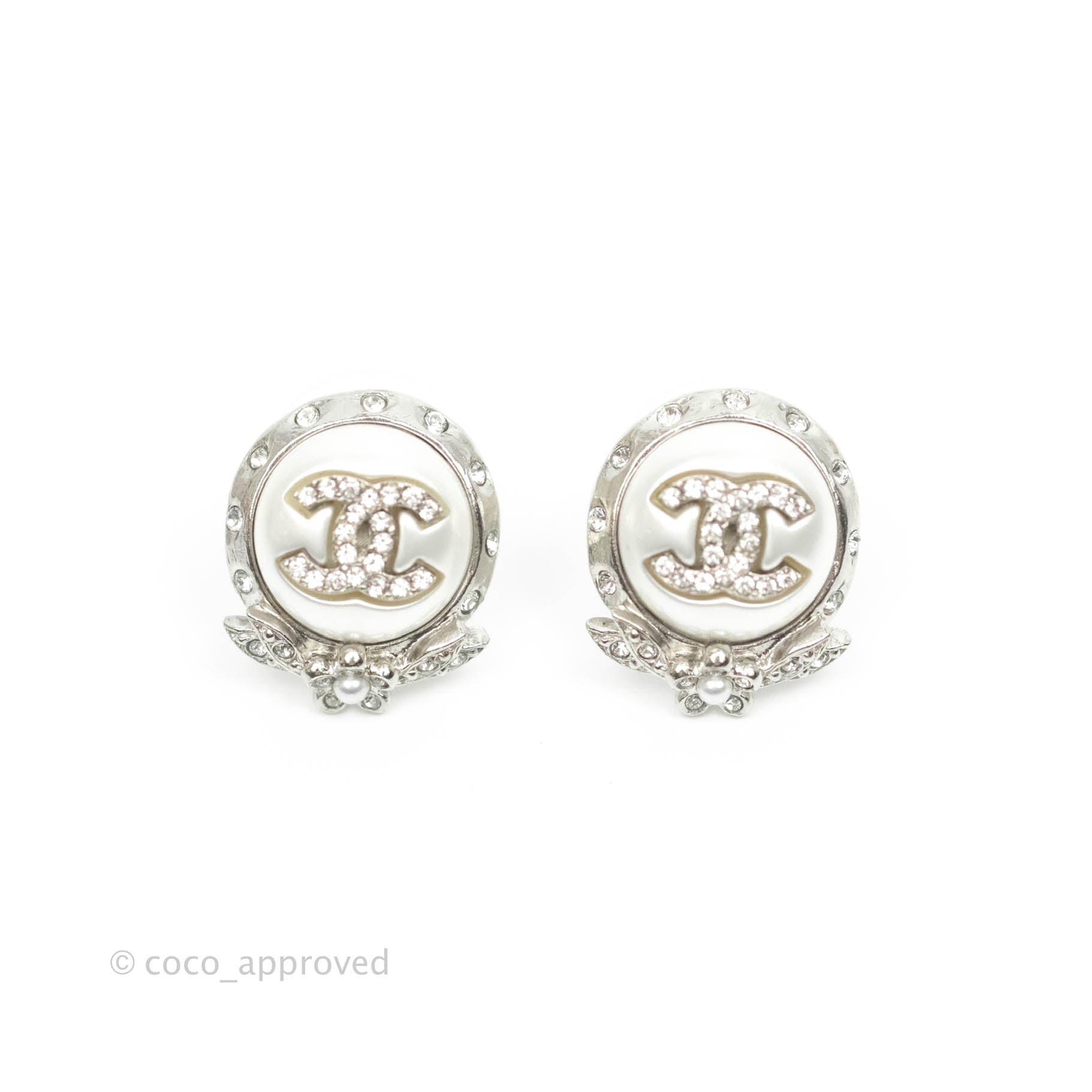 Princess Cut Pearl & Crystal Stud Earrings in Rose Gold – Hazel & Marie