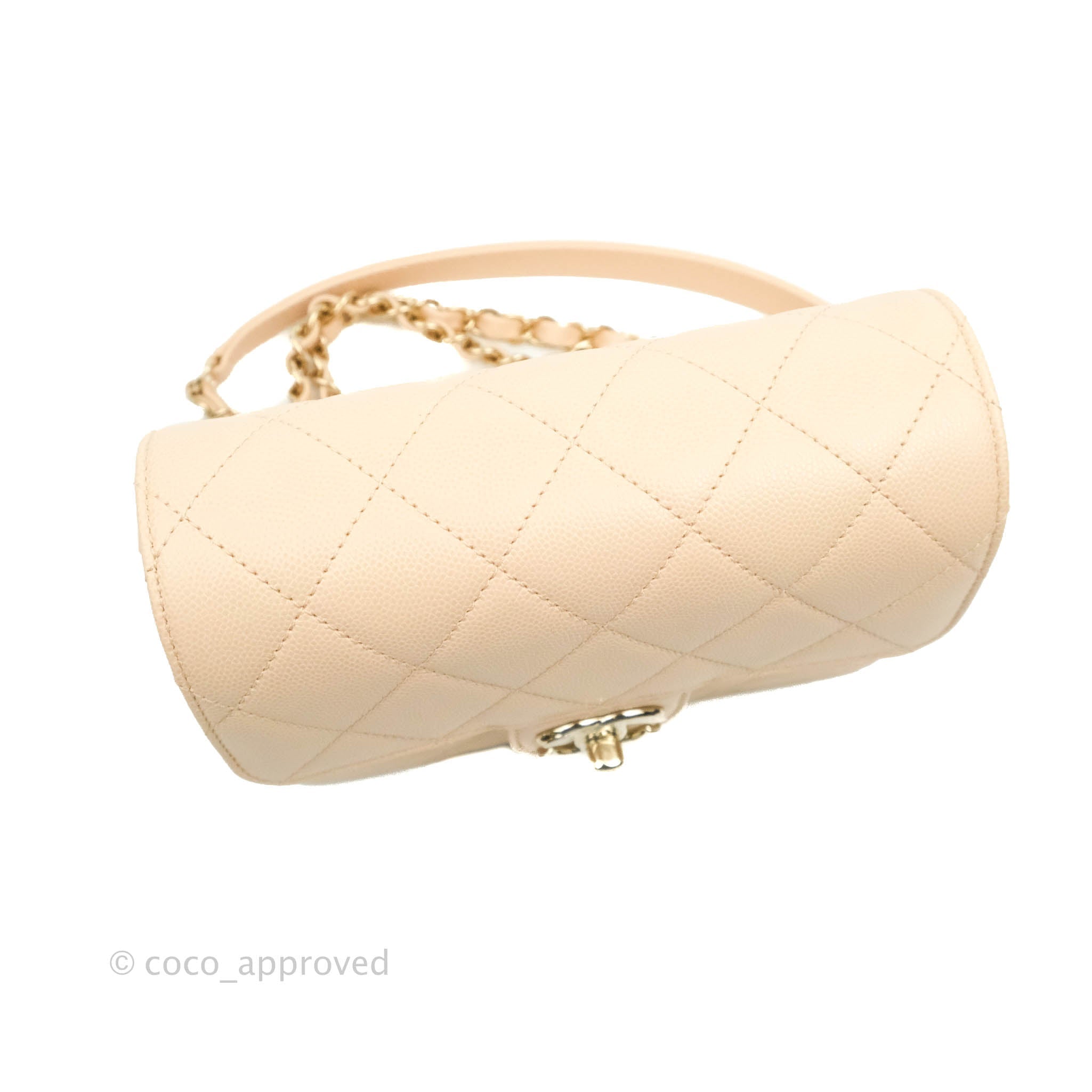 Chanel Quilted Small Like The Wallet Flap Light Beige Caviar Light Gol –  Coco Approved Studio