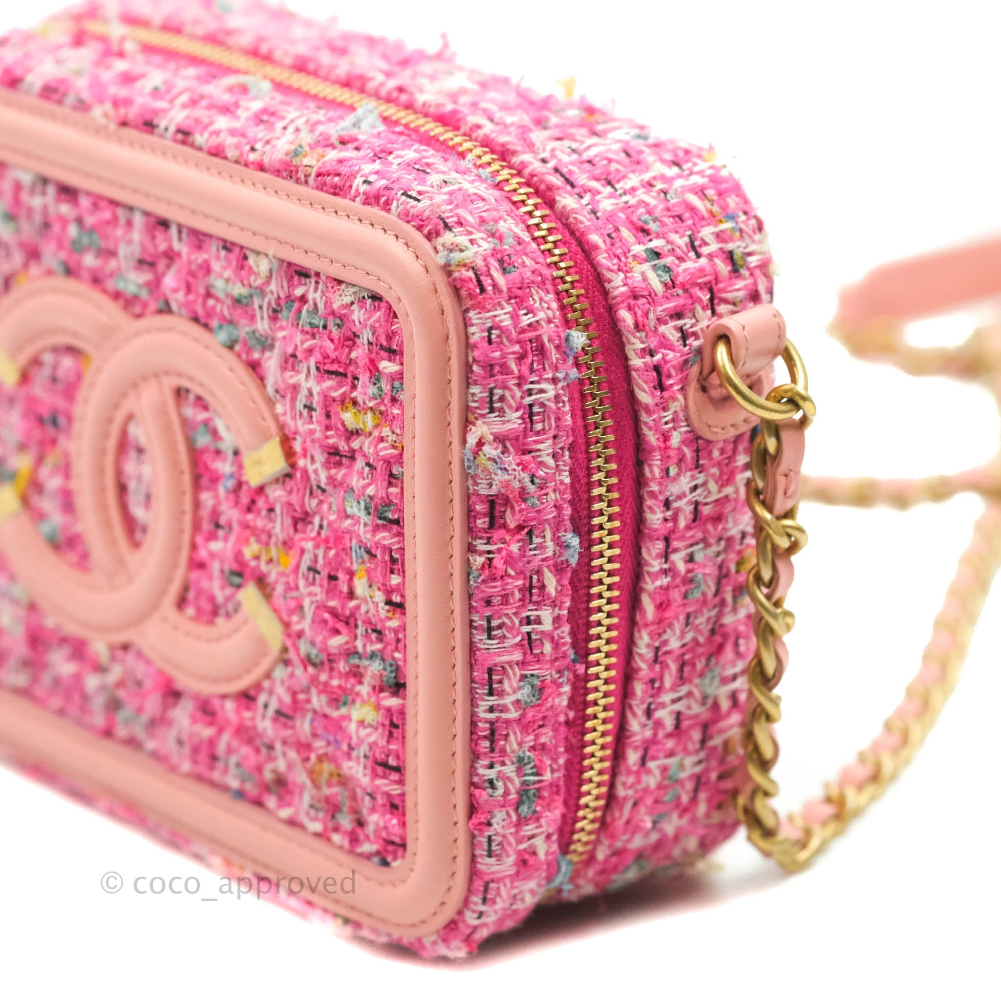 Chanel Quilted Small CC Filigree Flap Pink Tweed – Coco Approved