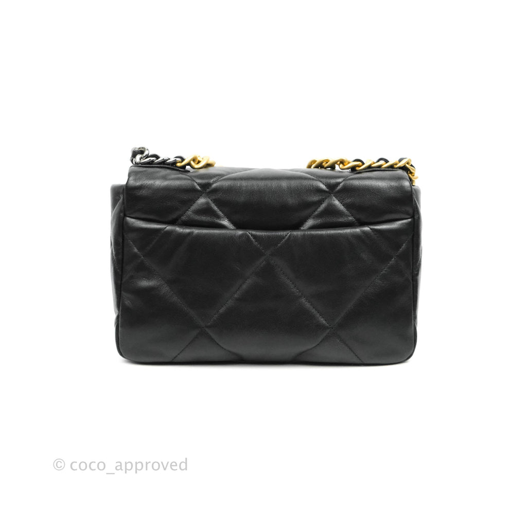 Chanel 19 Small Black Goatskin Mixed Hardware