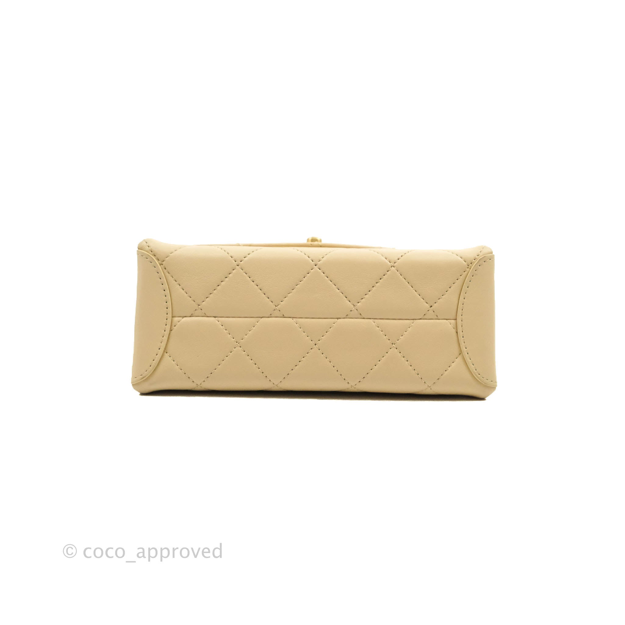 Chanel Quilted Golden Class Wallet on Chain WOC Light Beige Caviar