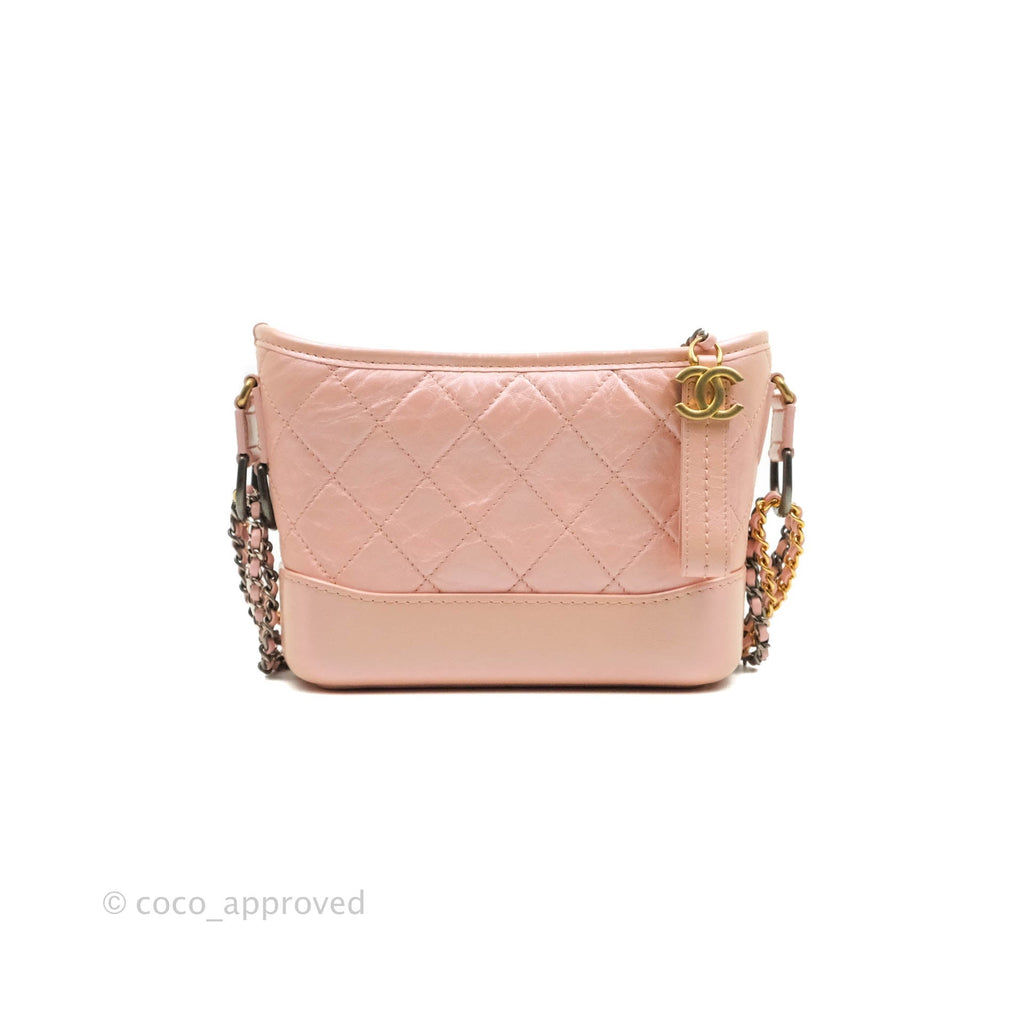 Chanel Small Gabriella Hobo Iridescent Pink Mixed Hardware