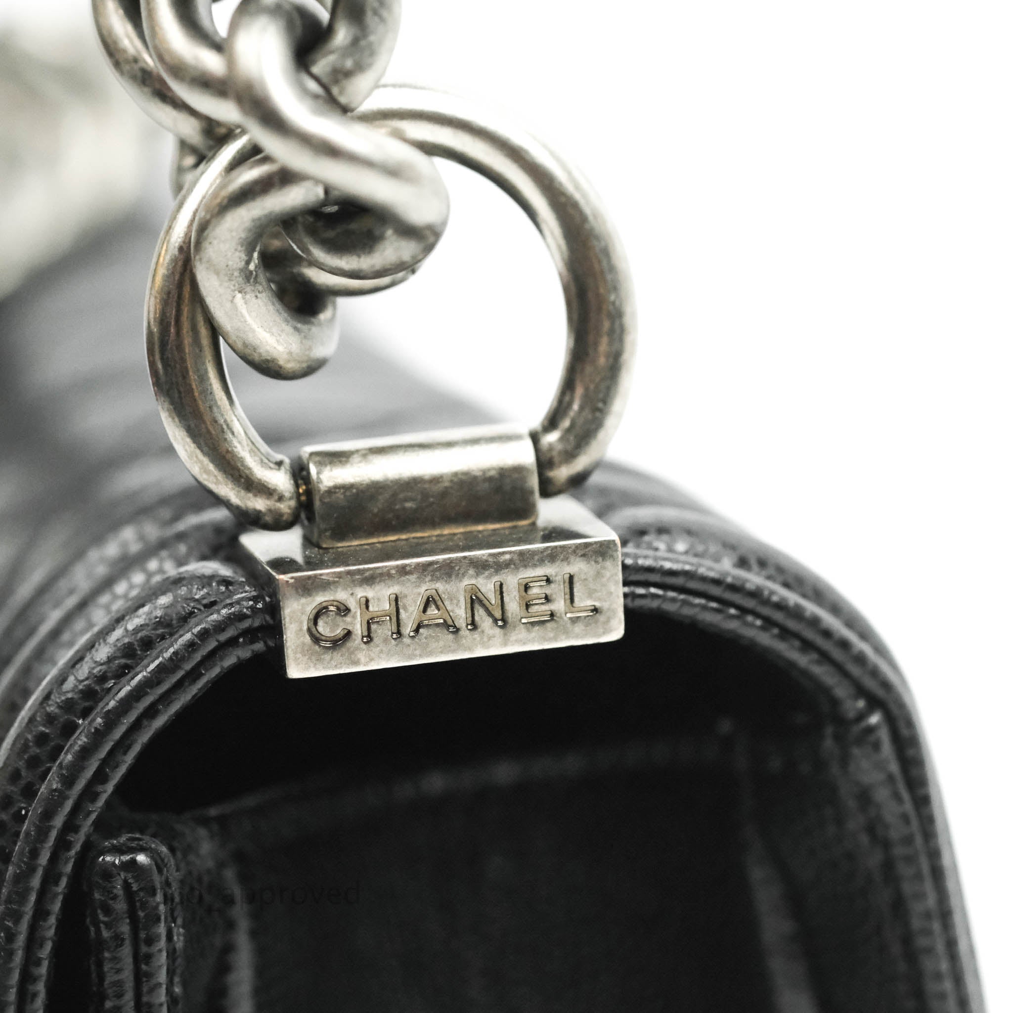 Chanel Small Boy Bag Black Caviar Ruthenium Hardware – Coco Approved Studio