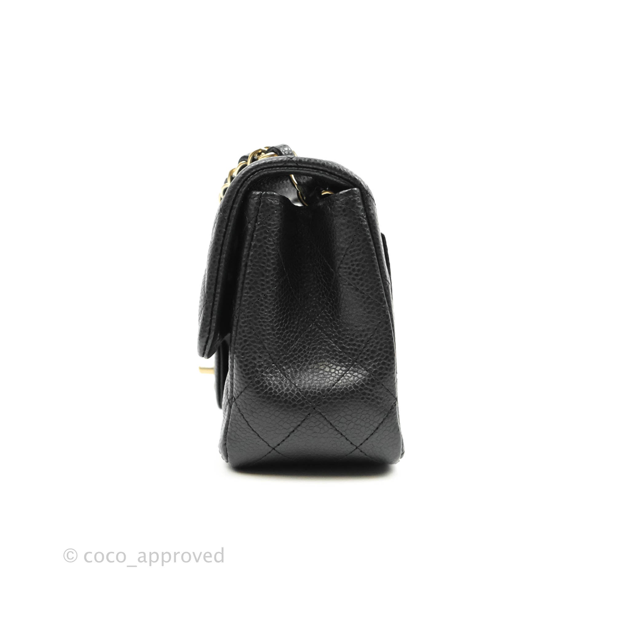 Chanel Black Caviar Quilted Classic Flap Small Gold Hardware
