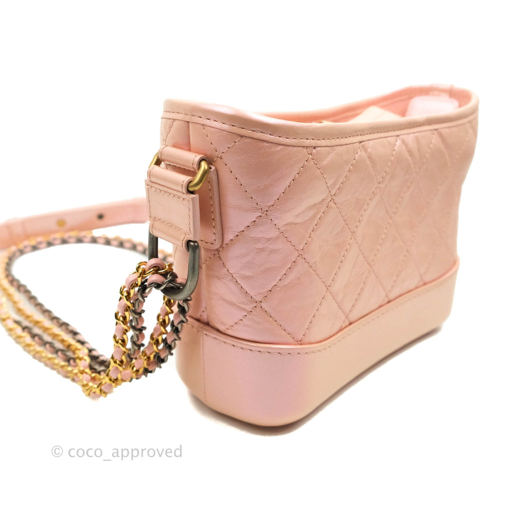 Chanel Small Gabriella Hobo Iridescent Pink Mixed Hardware