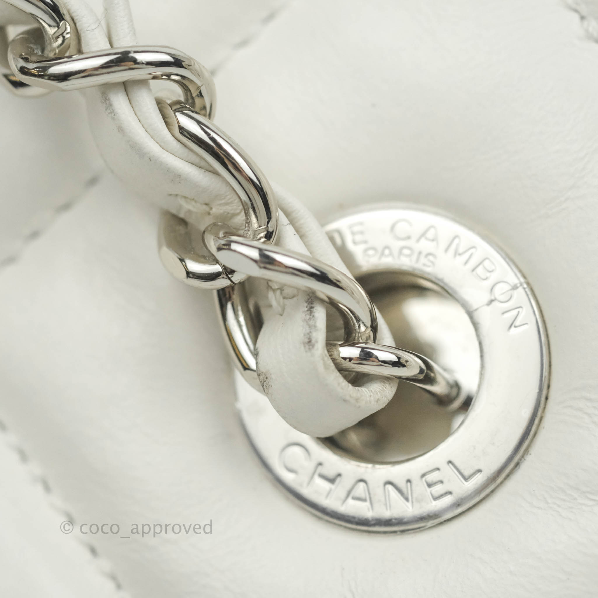 Chanel Calfskin Small Bowling Bag White Silver Hardware – Coco Approved  Studio