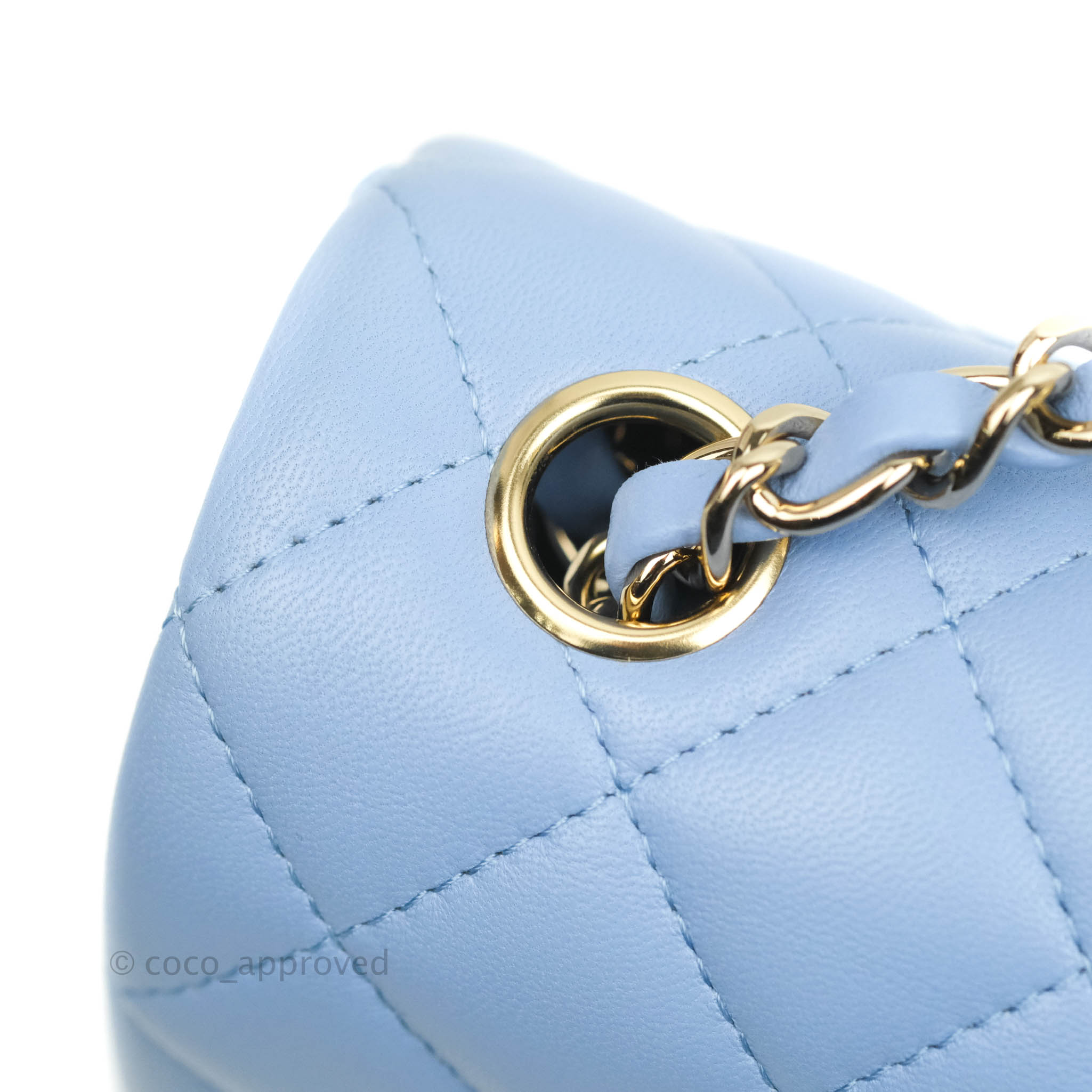Chanel Classic Small Blue GHW 21C