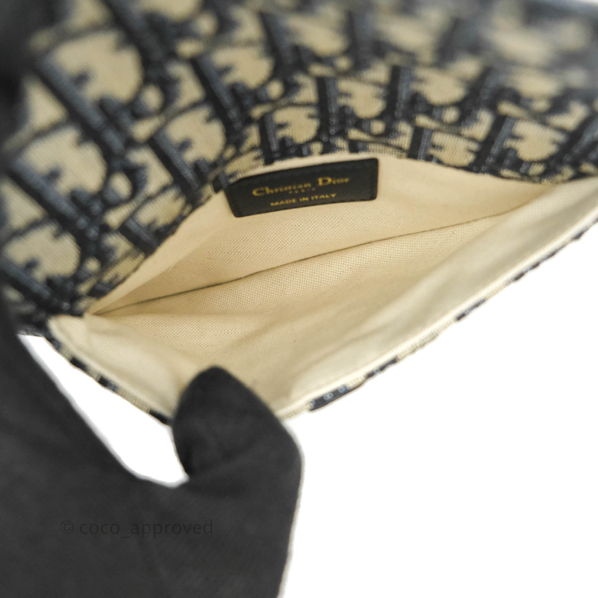 Christian Dior Blue Oblique Jacquard Saddle Belt Bag – Coco Approved Studio