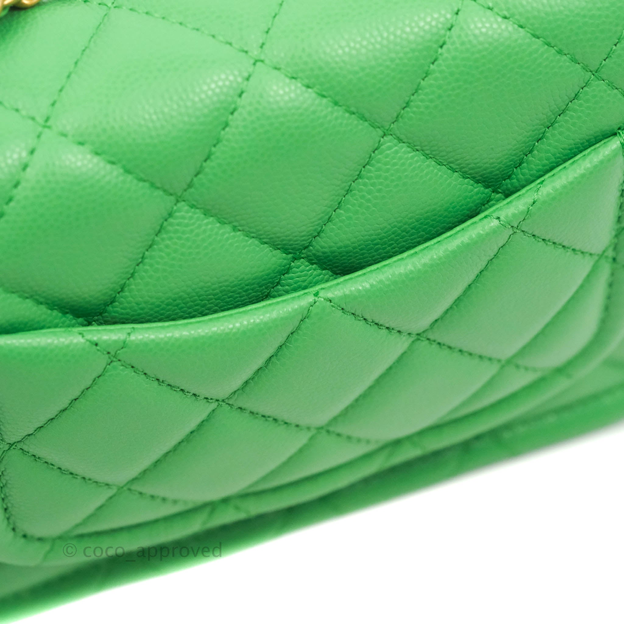 Chanel Mini Square Sweet Quilted Flap Green Caviar Aged Gold Hardware – Coco  Approved Studio