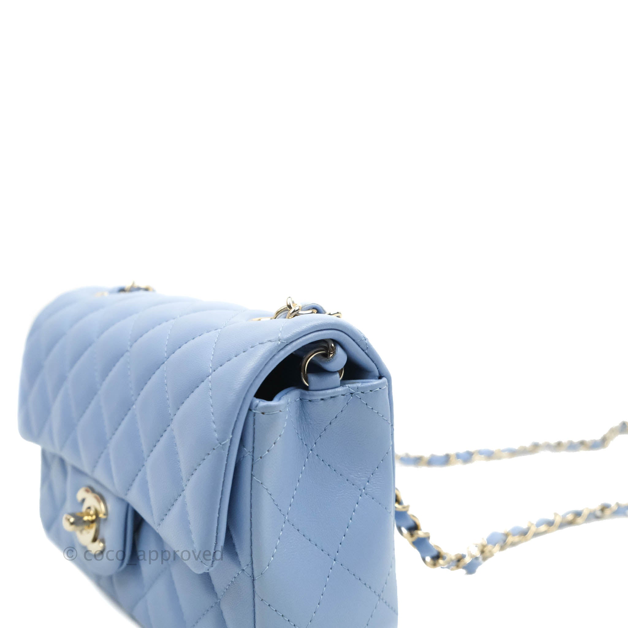 chanel blue classic flap bag