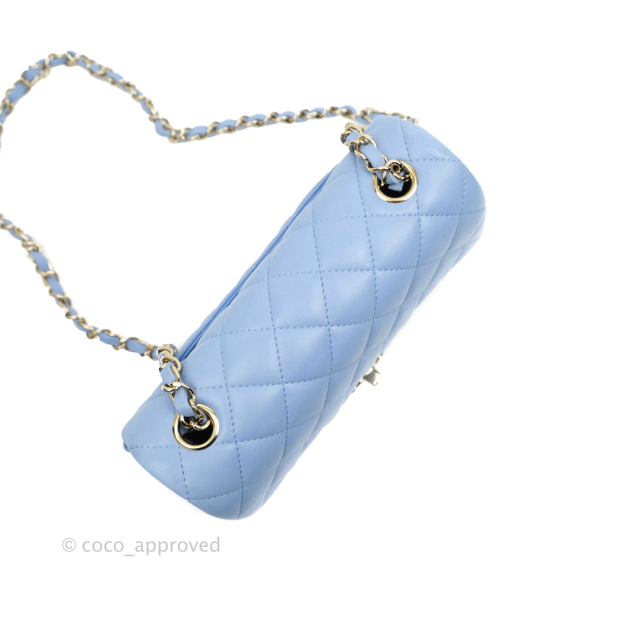 Chanel Sky Blue Mini Square Flap Bag Chanel