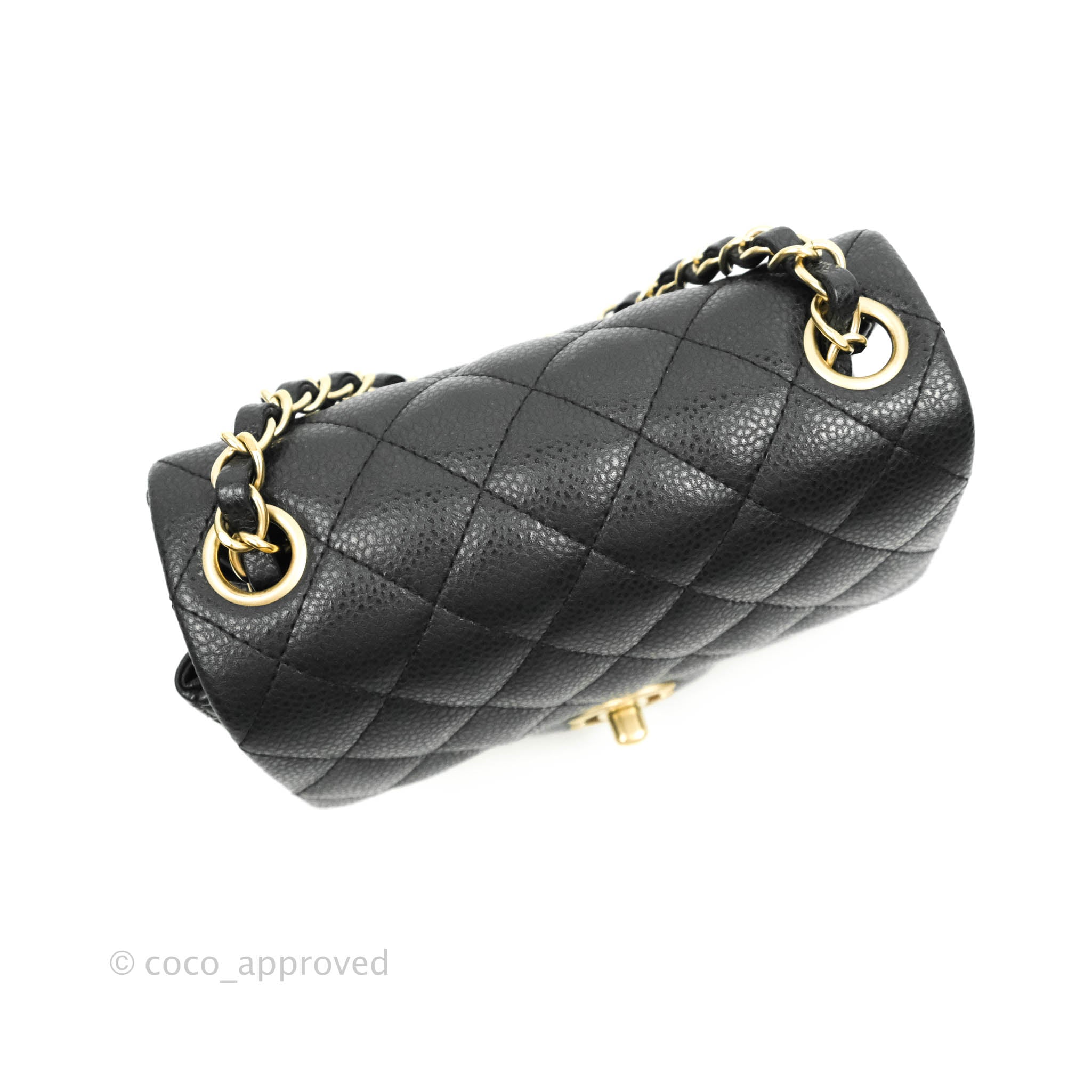 Chanel 22B Limited Quilted Iridescent Black Mini Classic Flap GHW