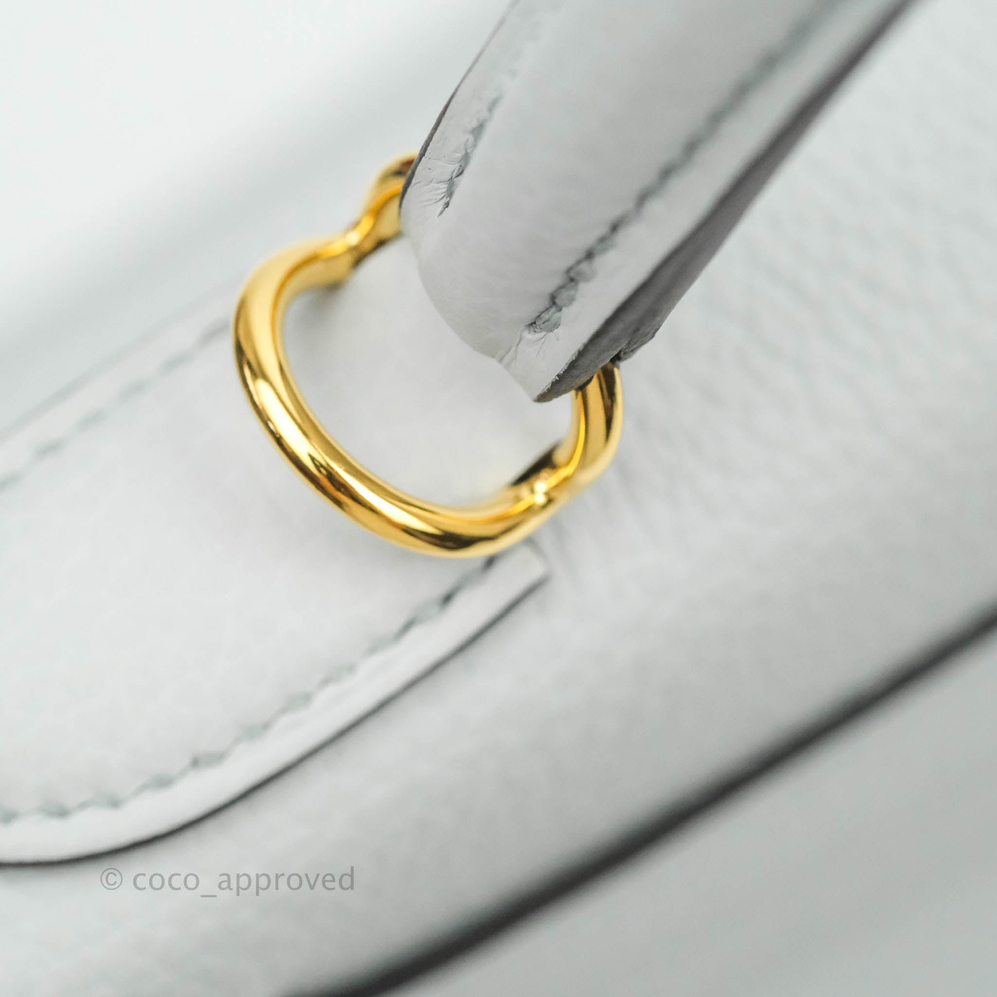 Hermès Kelly Bleu Pale Clemence 32 Gold Hardware, 2023 (Like New), Womens Handbag
