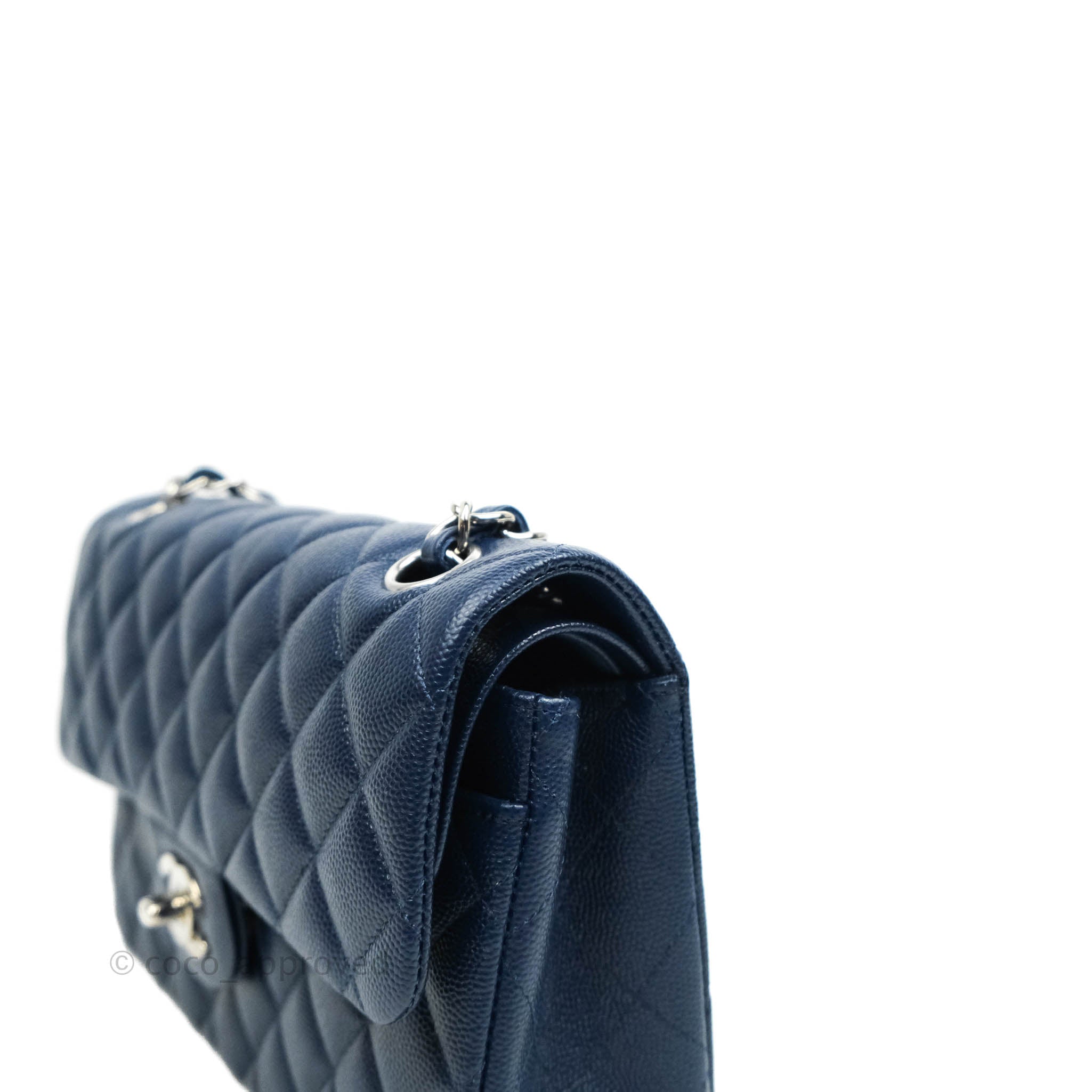 blue chanel purse caviar