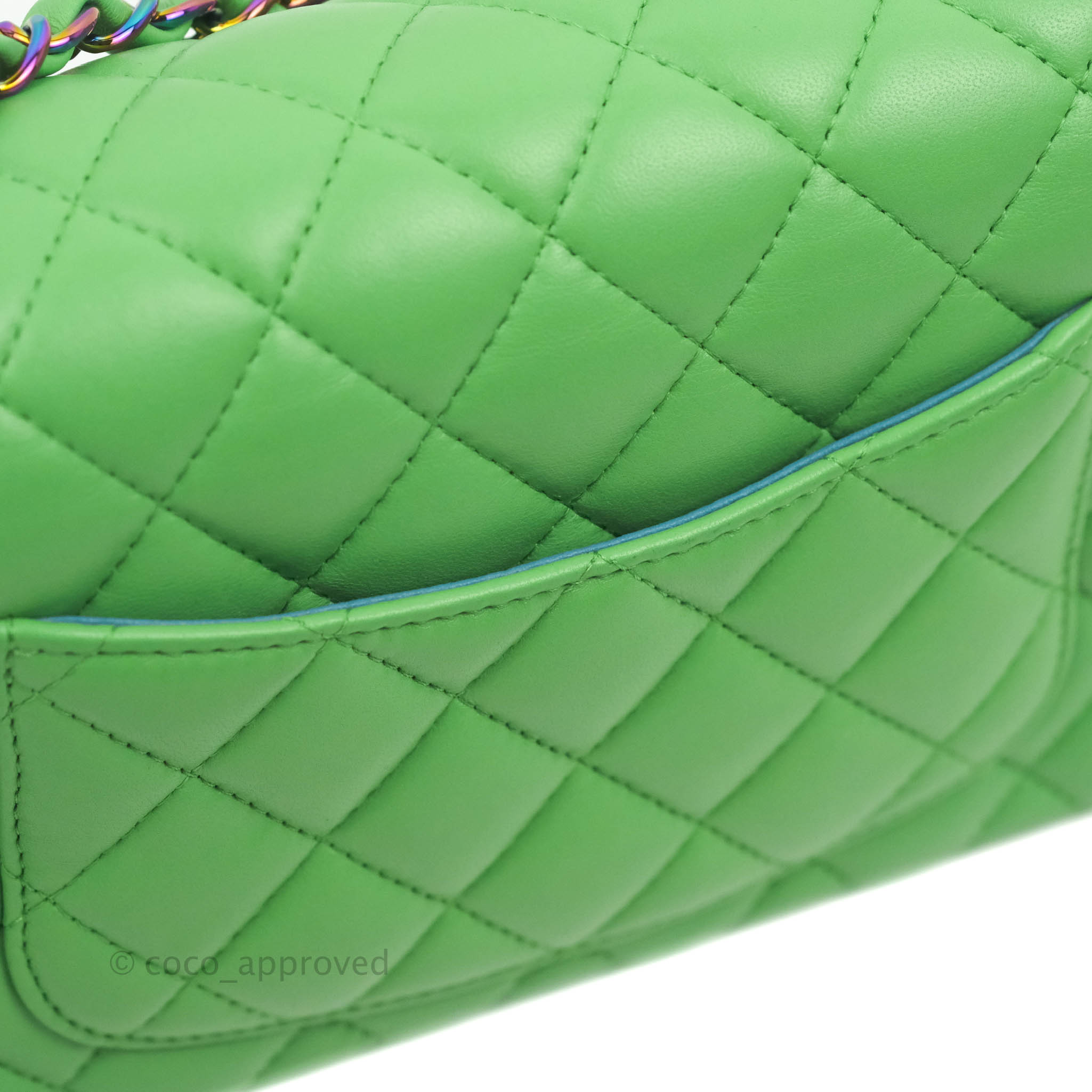 Lime green chanel on sale bag