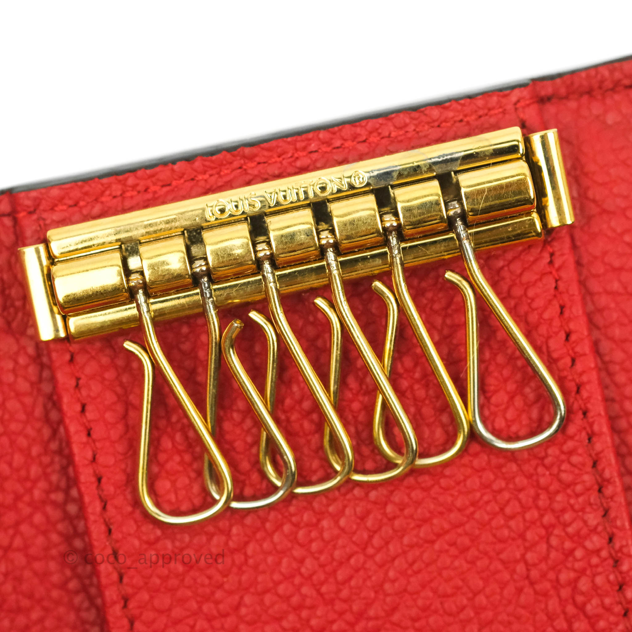 Louis Vuitton Red Monogram Empreinte 6 Key Holder