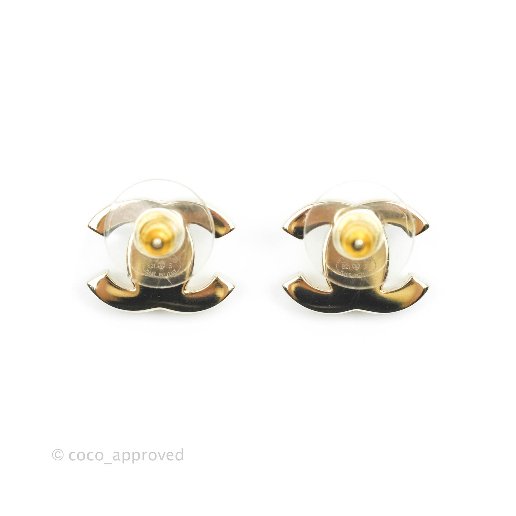 Chanel CC Turn Lock Earrings Gold Tone 21S – Coco Approved Studio