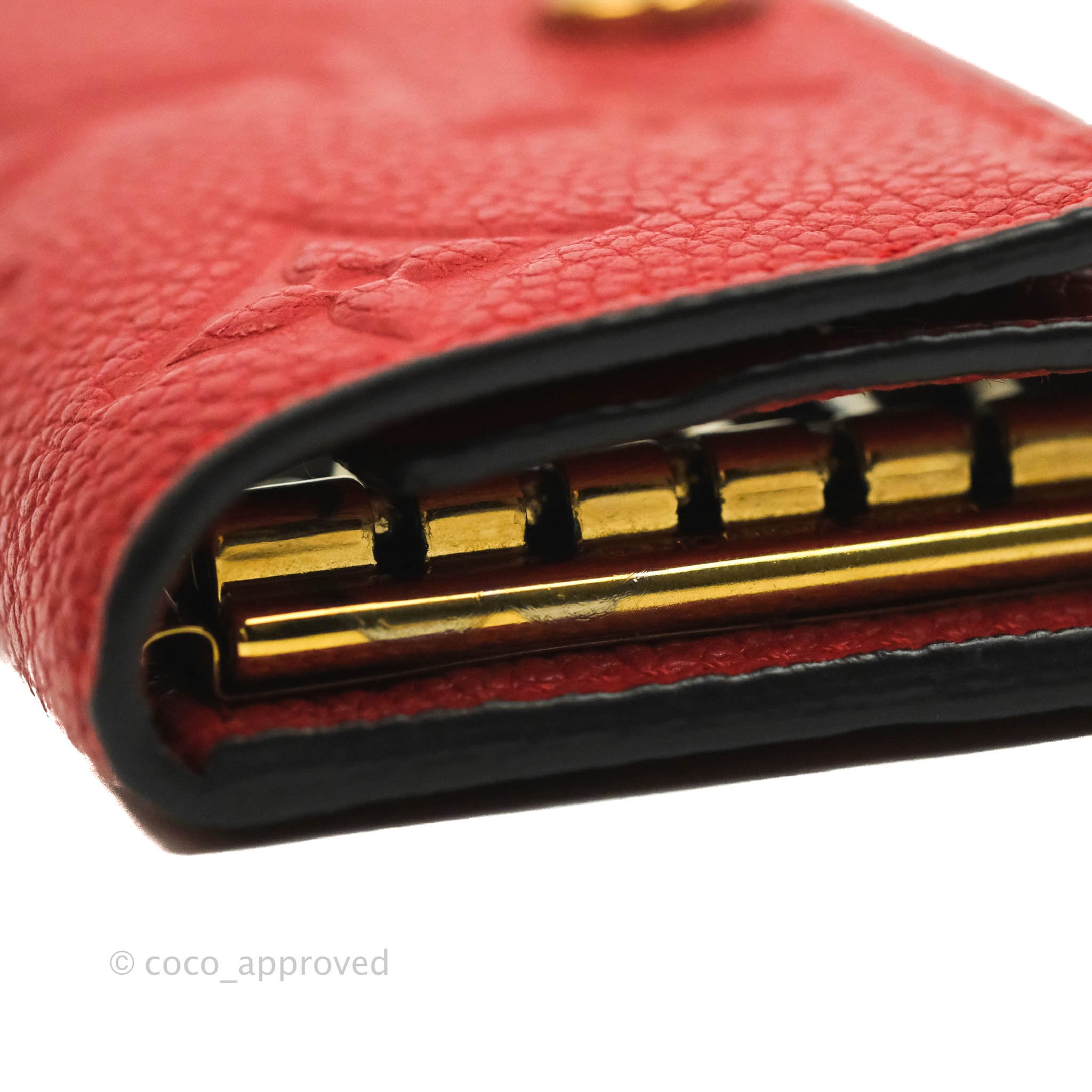 Louis Vuitton Monogram Empreinte Red 6 Key Holder Gold Hardware
