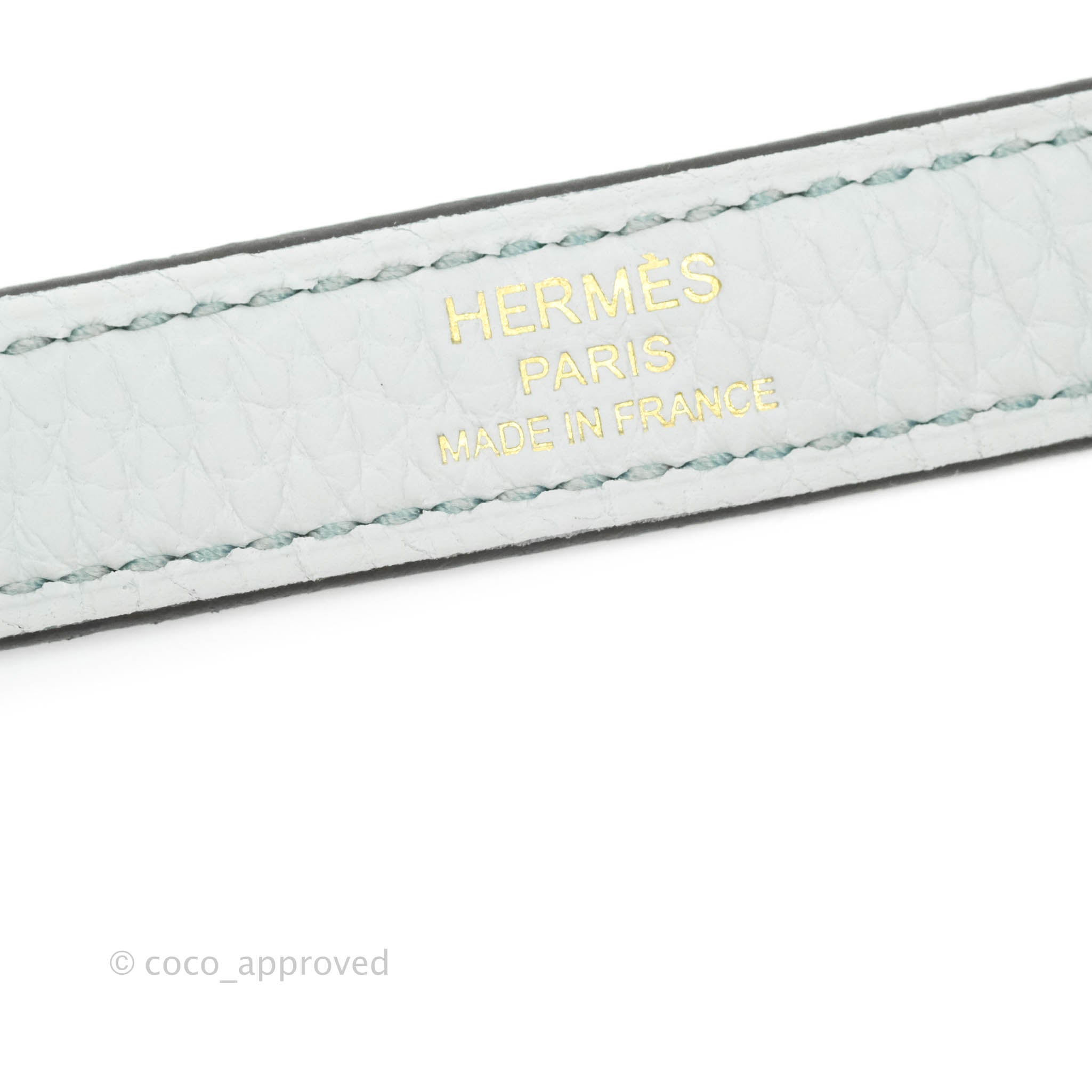 Hermes Kelly Retourne 28 Bleu Pale Clemence Gold Hardware – Madison Avenue  Couture