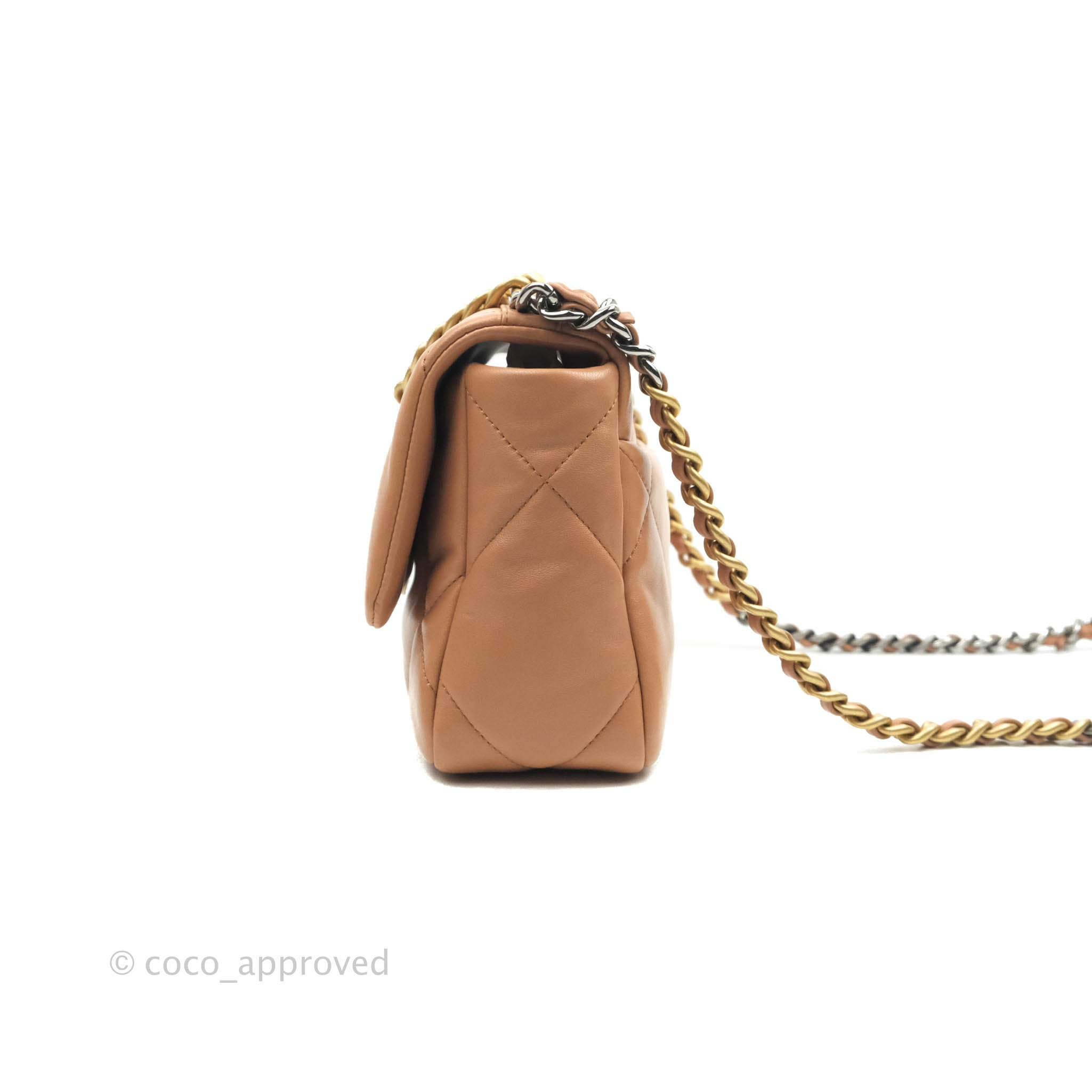 Chanel 19 Small Dark Beige Caramel Mixed Hardware 21P – Coco