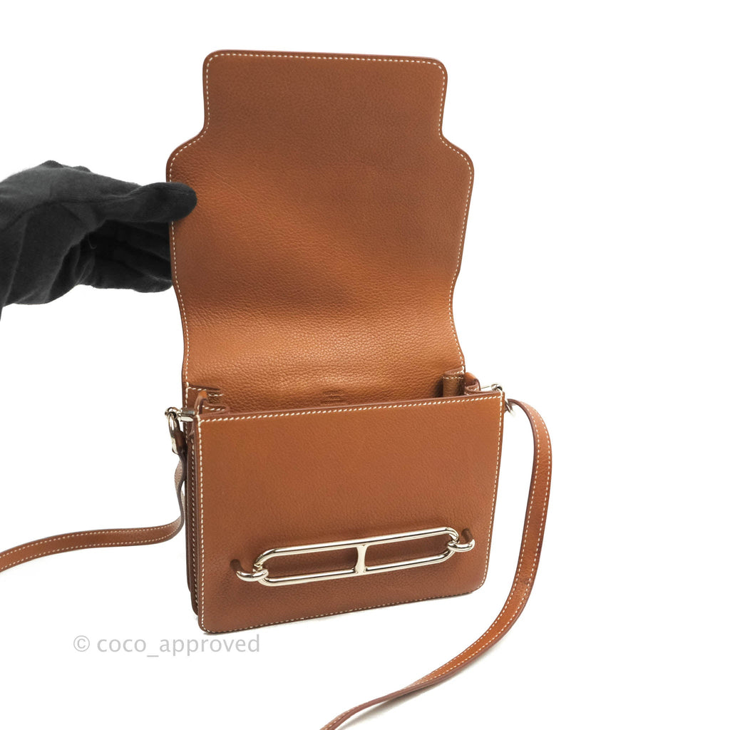 Hermès Roulis Mini 18 Brown Palladium Hardware