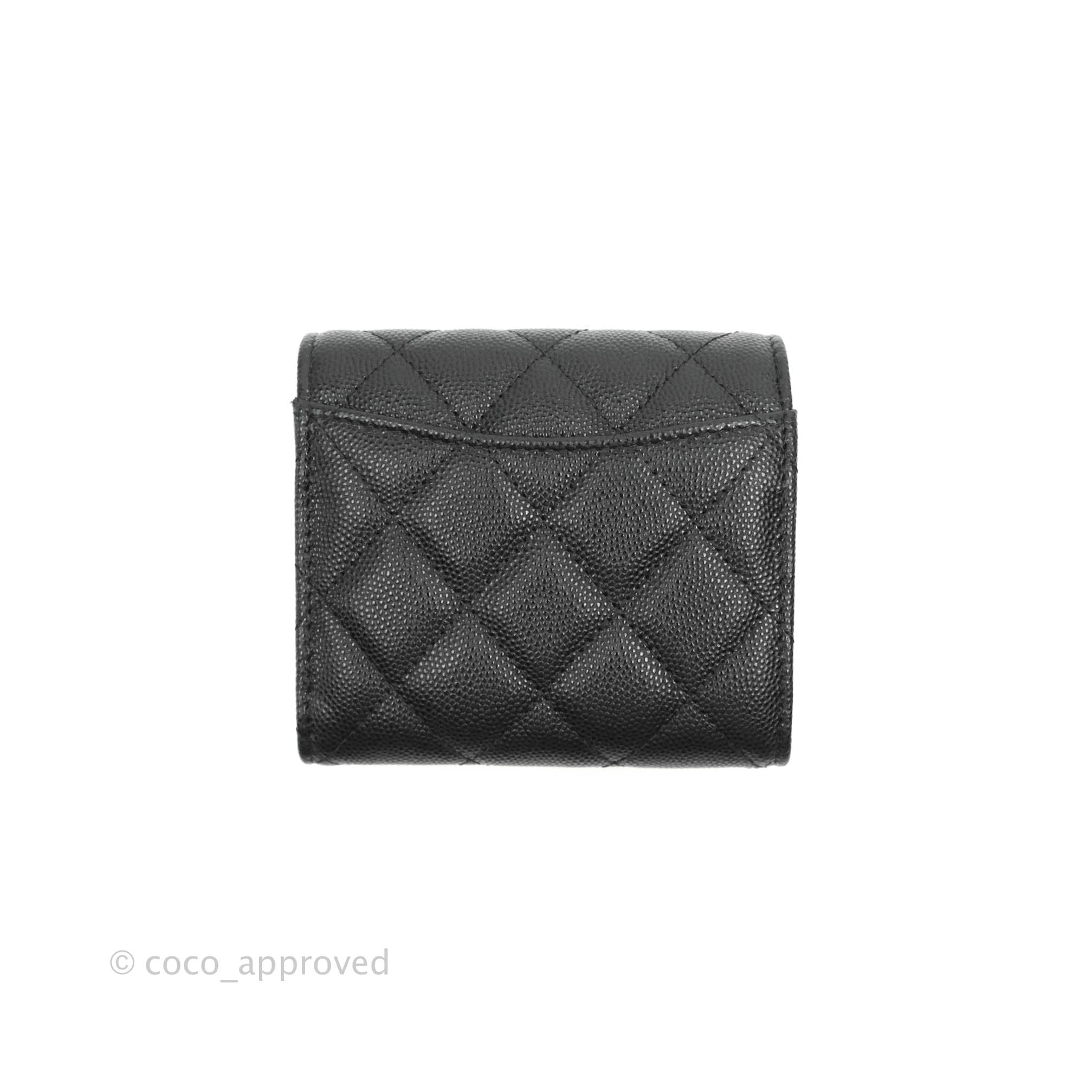 Chanel Classic Flap Wallet Black Caviar Gold Hardware⁣ – Coco