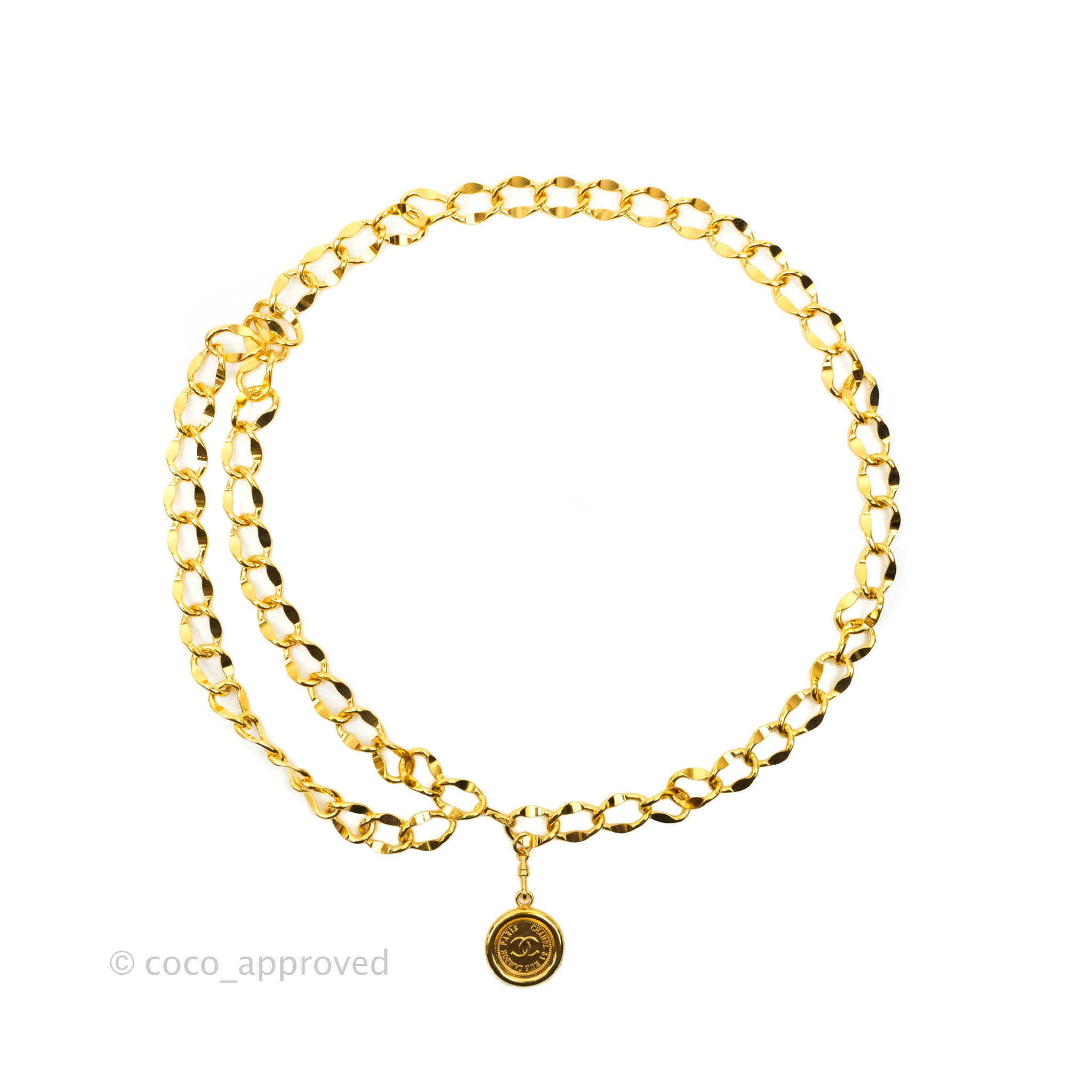 Chanel Vintage Chain 31 Rue Cambon Paris Belt Gold Tone – Coco