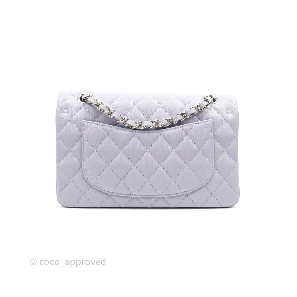 Chanel Classic Small S/M Flap Lilac Caviar Silver Hardware