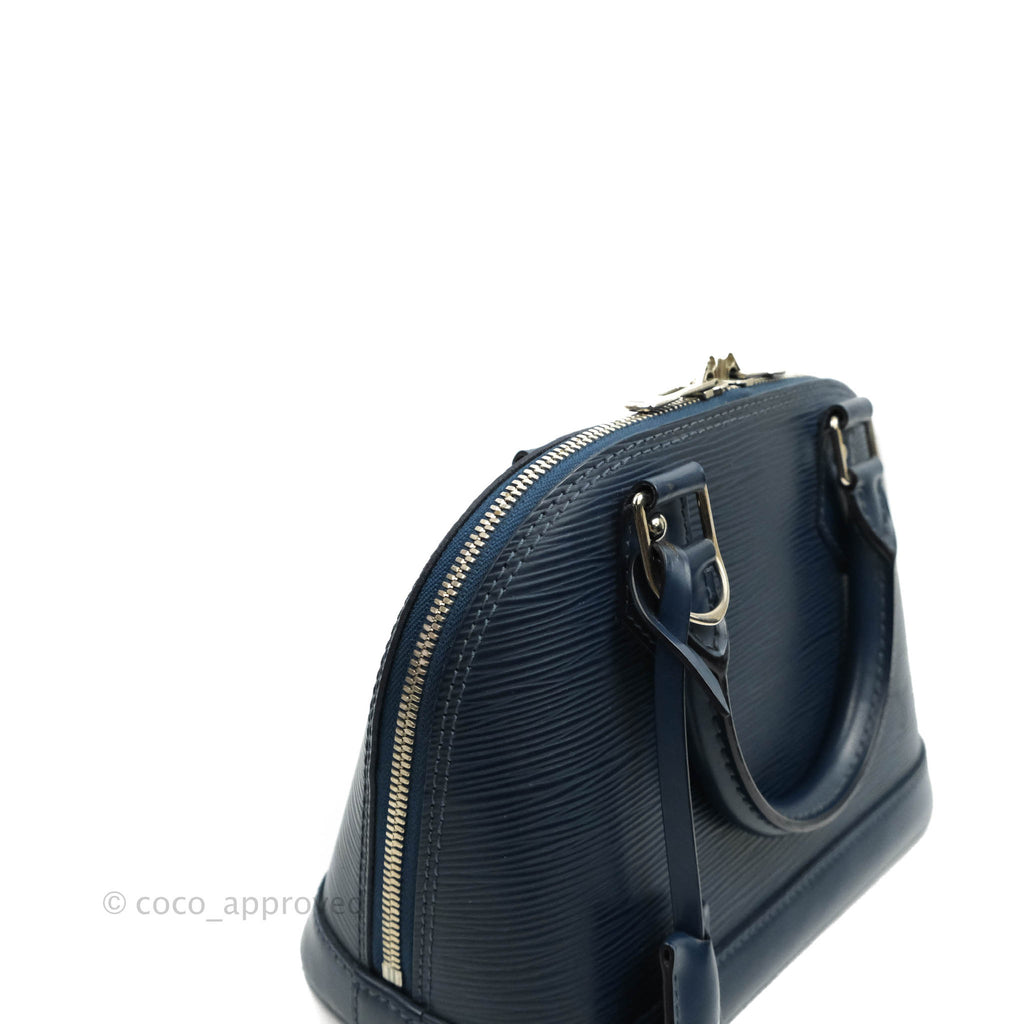 Louis Vuitton Epi Alma BB Navy Silver Hardware