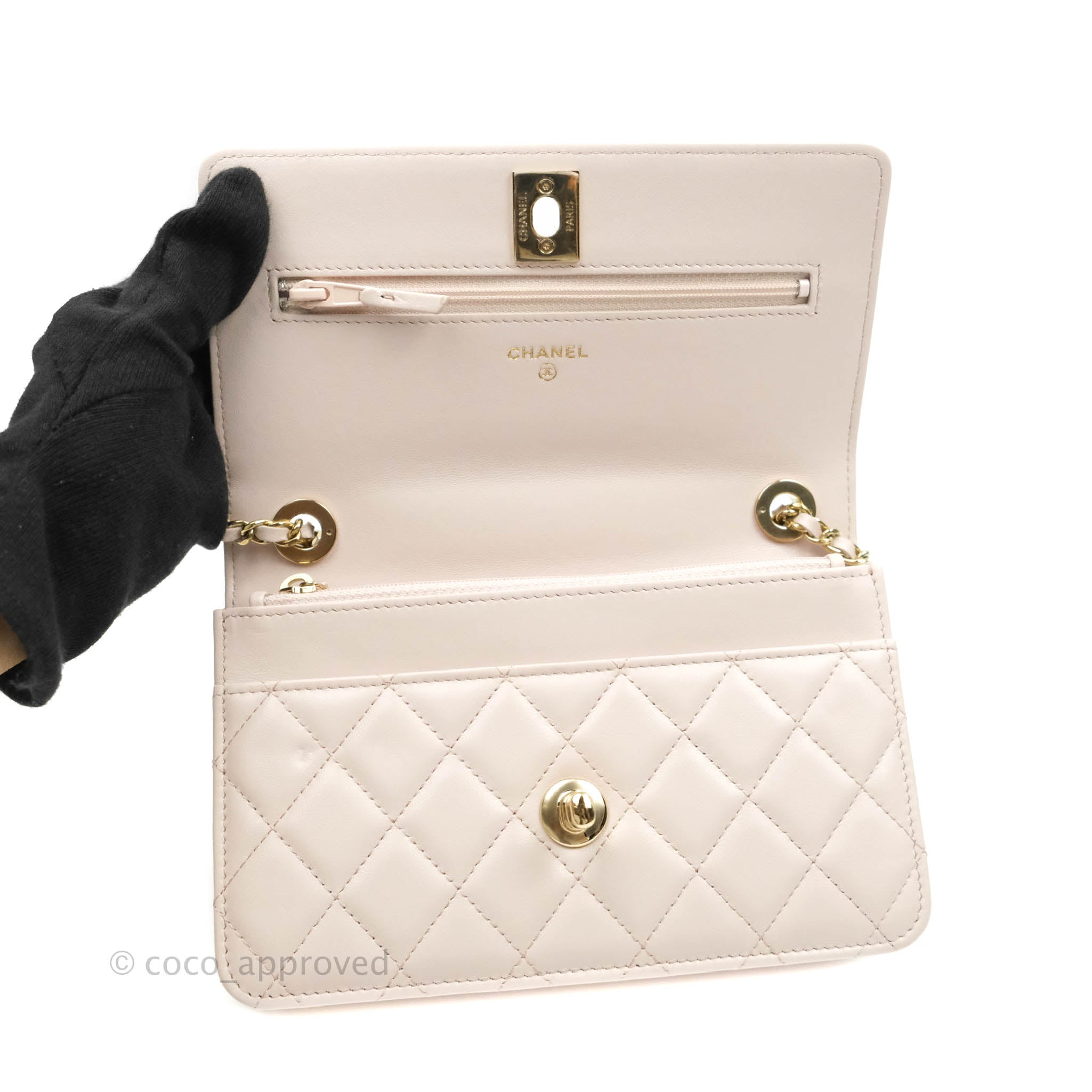 Chanel Trendy CC WOC Wallet on Chain Pink Lambskin Gold Hardware
