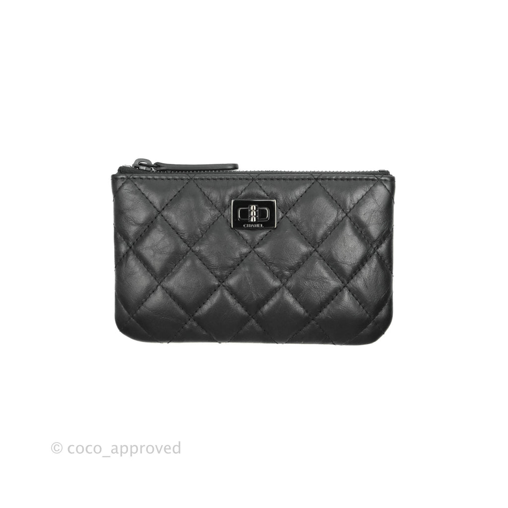 Chanel Quilted Mini Reissue O Case So Black Aged Calfskin