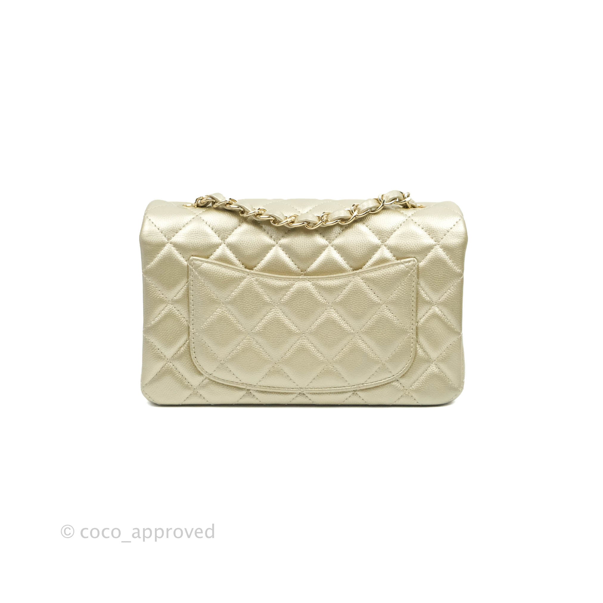Chanel Pearl Classic Flap Bag in Ivory Faux Pearls, Silk with Pale  Gold-Tone Hardware