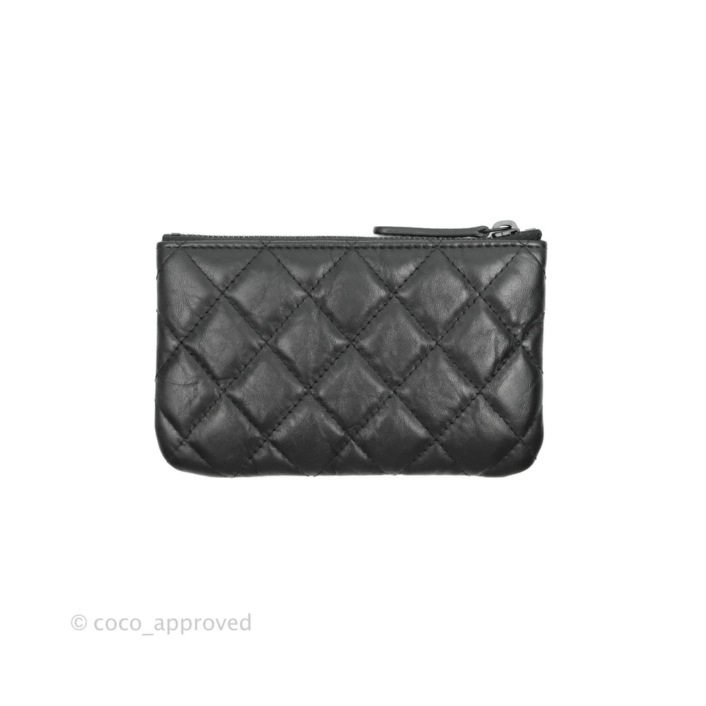 Chanel Quilted Mini Reissue O Case So Black Aged Calfskin