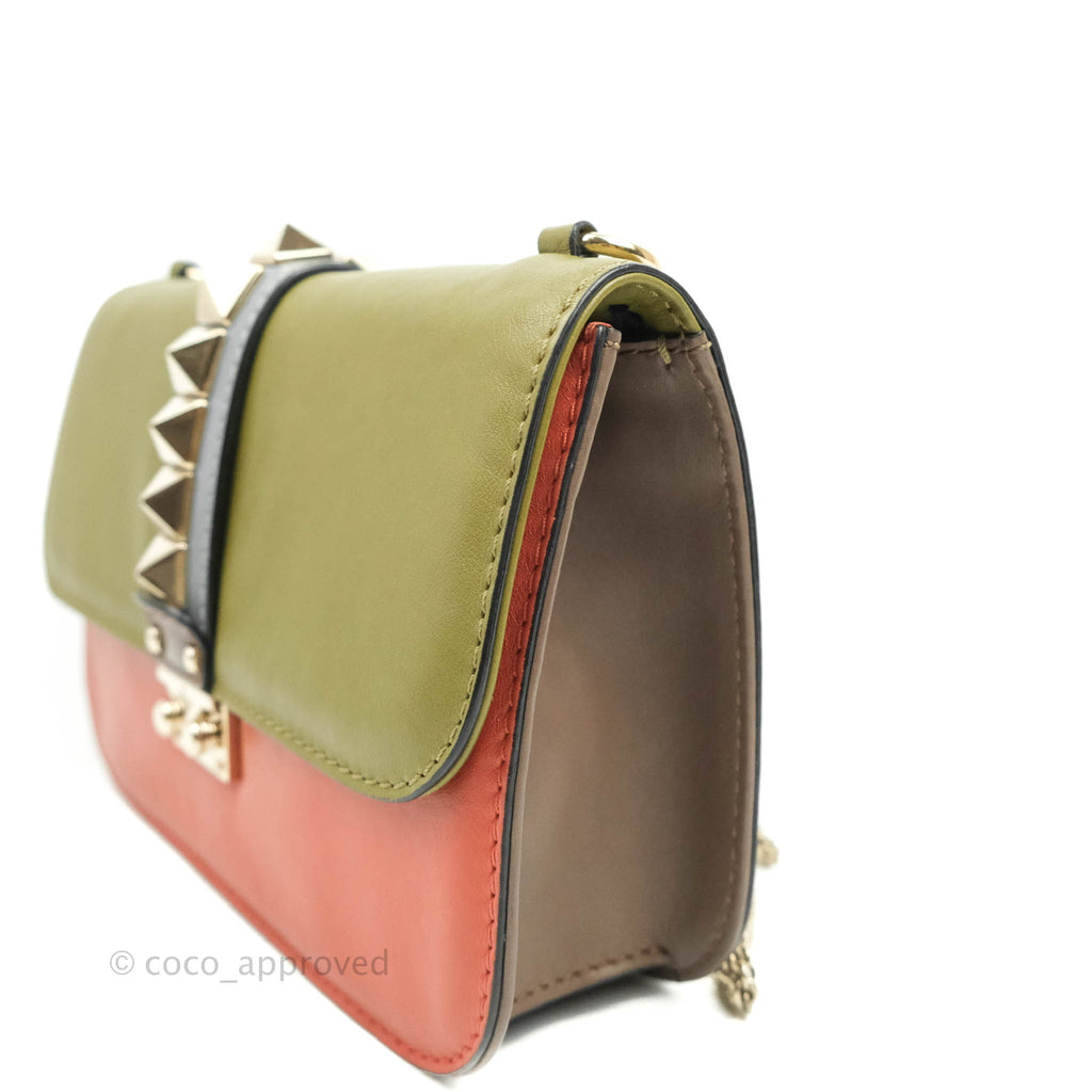 Valentino Rockstud Medium Glam Lock Flap Bag
