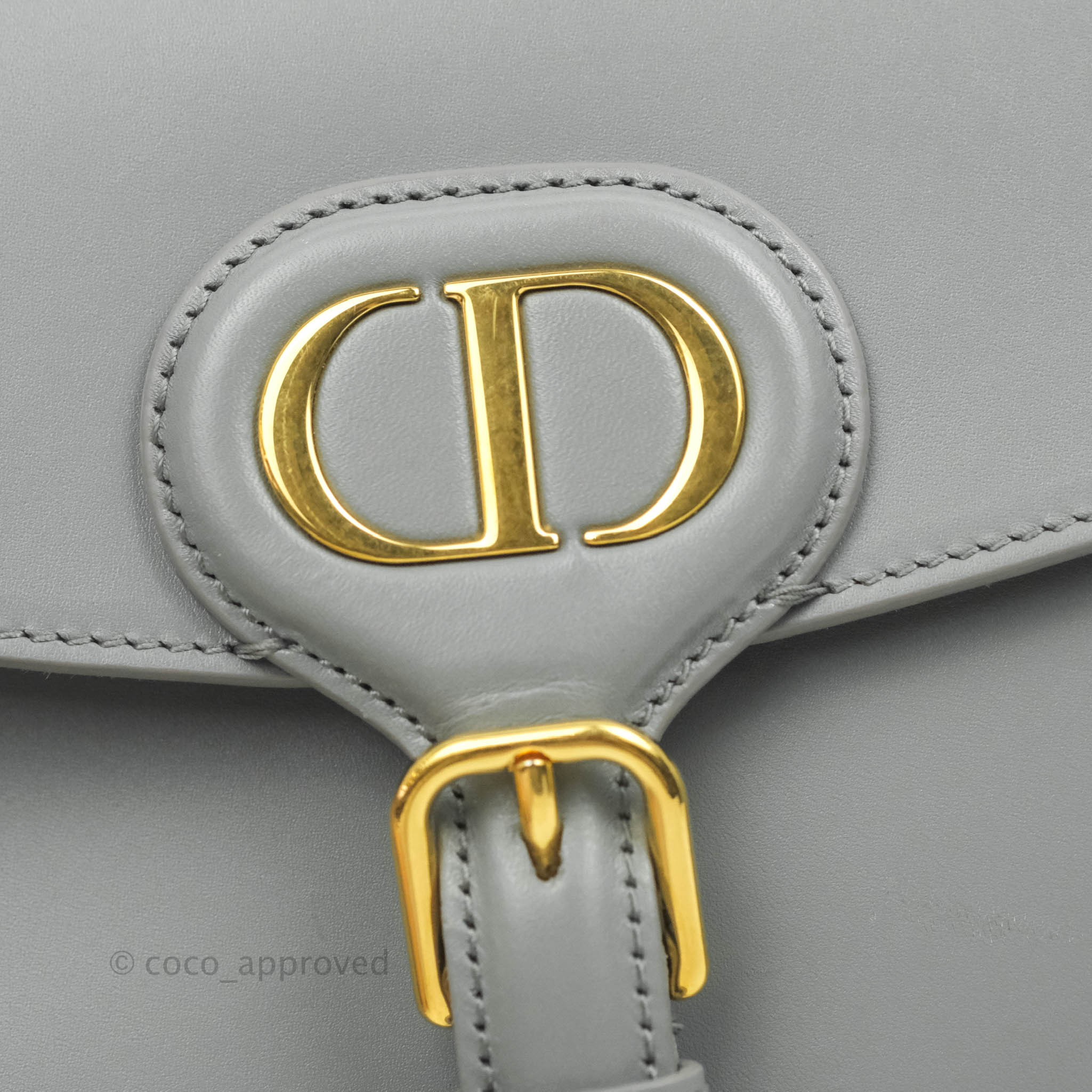 Christian Dior Medium Bobby Flap Stone Grey Box Calfskin – Coco Approved  Studio