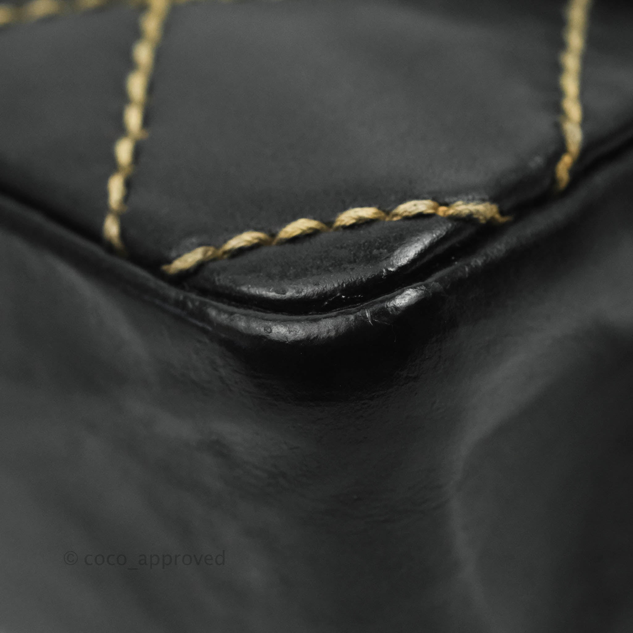 CHANEL, Bags, 204 2005 Chanel Black Caviar Bag With Jumbo Stitched Logo