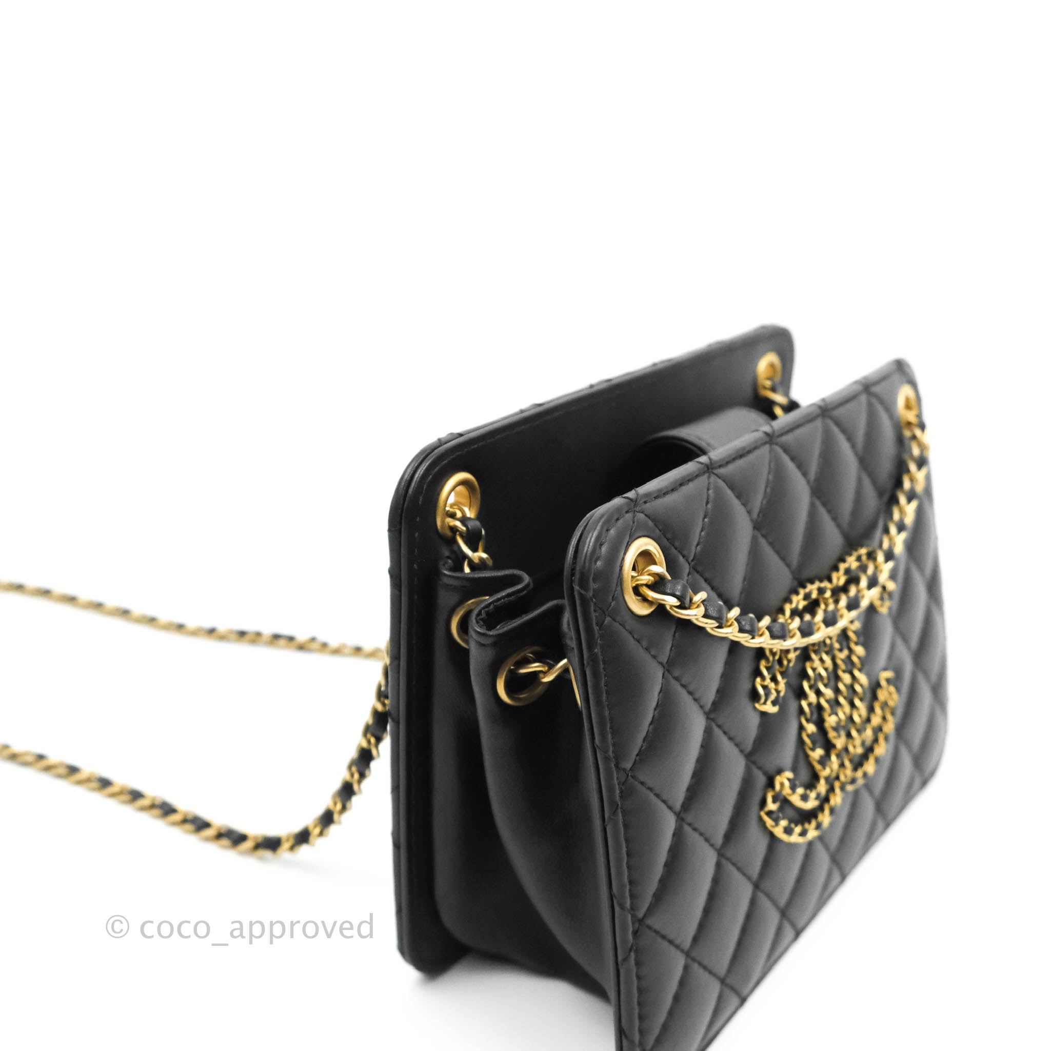 Chanel Small Accordion Tote Bag Black Calfskin Gold Hardware – Coco  Approved Studio
