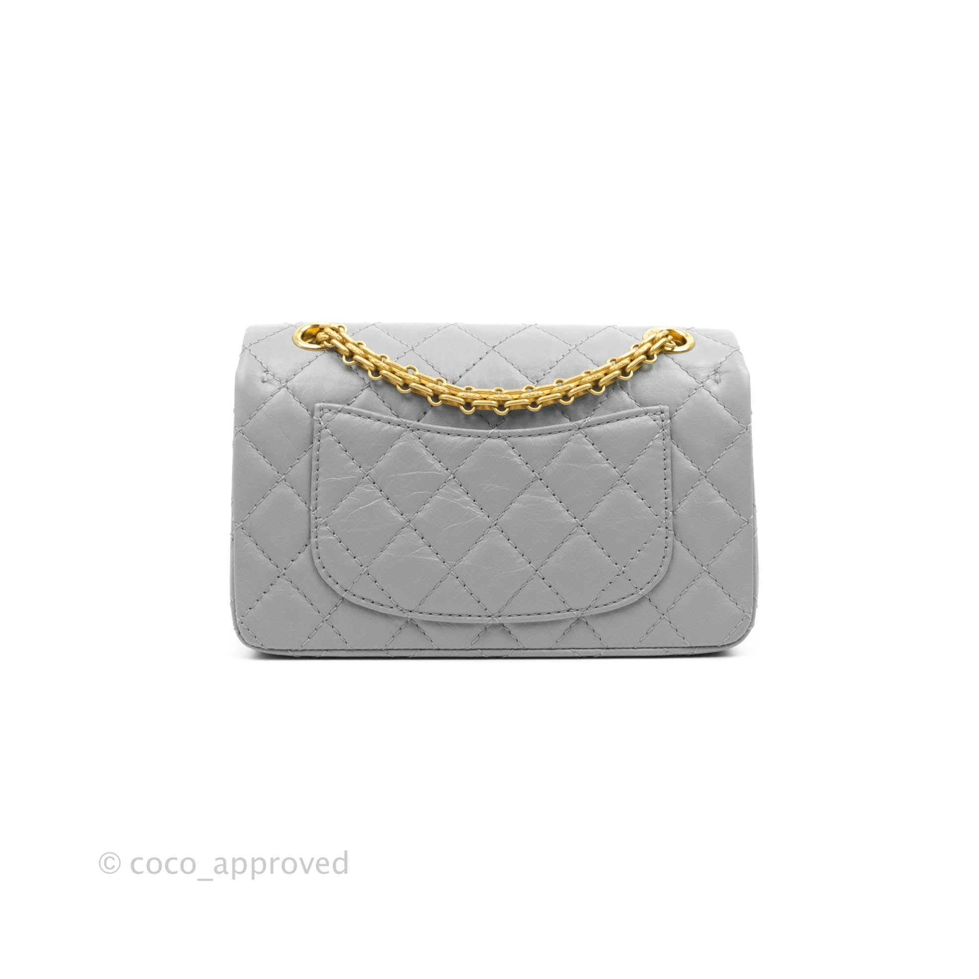 Chanel Mini Reissue 224 Grey Aged Calfskin Aged Gold Hardware – Coco  Approved Studio