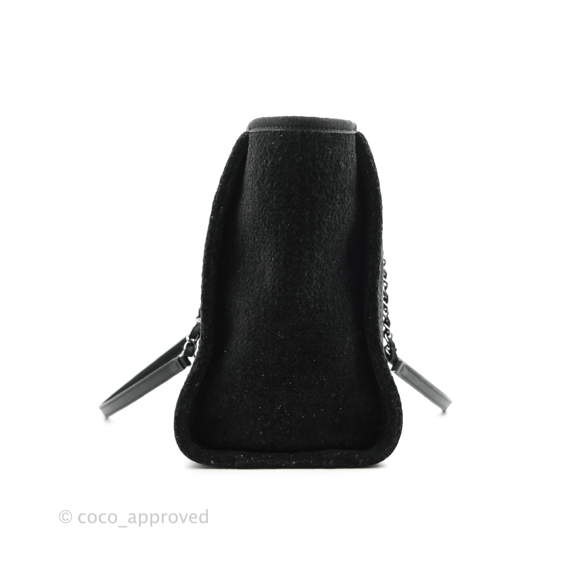 Chanel Medium Deauville Black Glitter Lurex Tote Bag 19A – Coco Approved  Studio